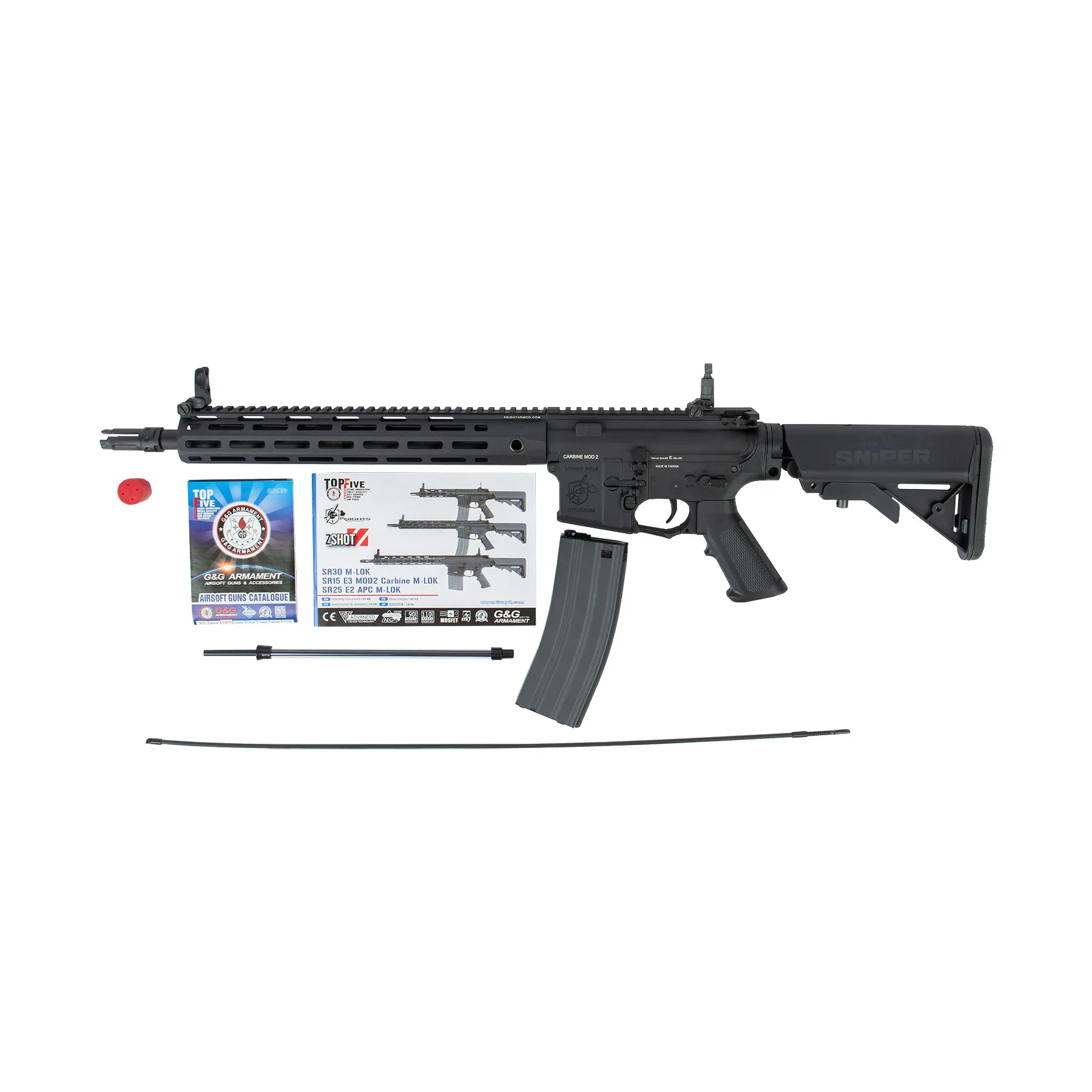 Knights Armament SR15 E3 MOD2 M-LOK Black, (S)AEG