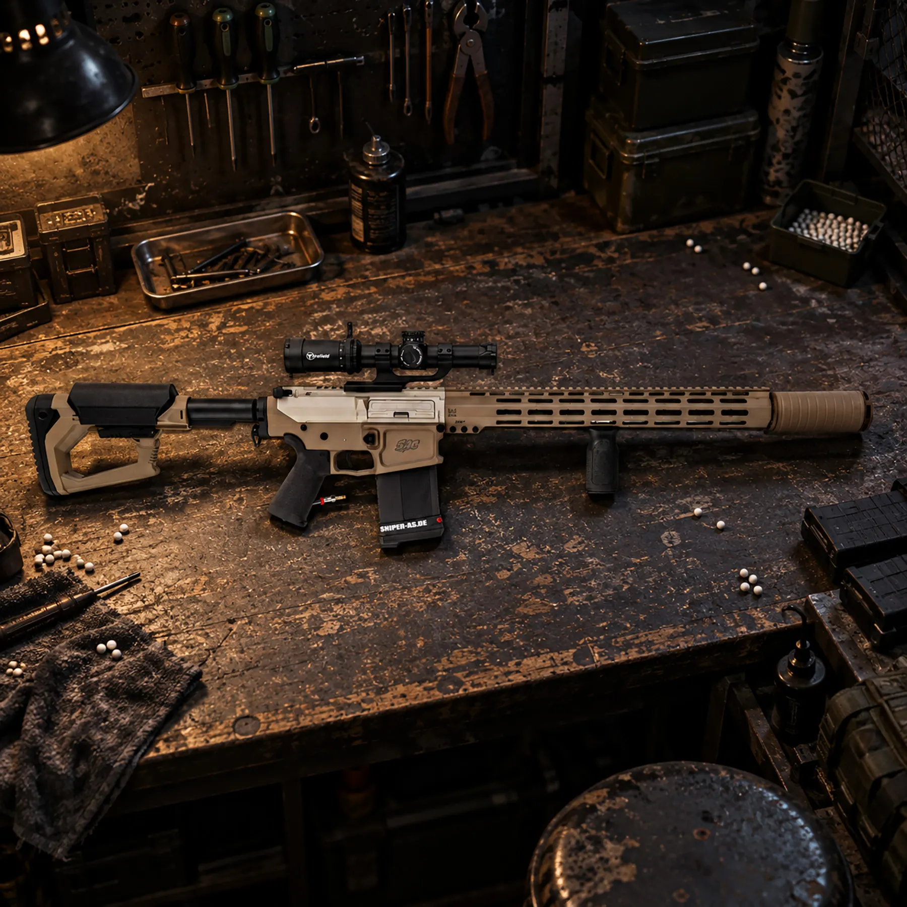 SAC PDIK DMR Full Kit "German Warcraft" M-Lok Deep Engraved Limited Edition 4/4 , mHPA