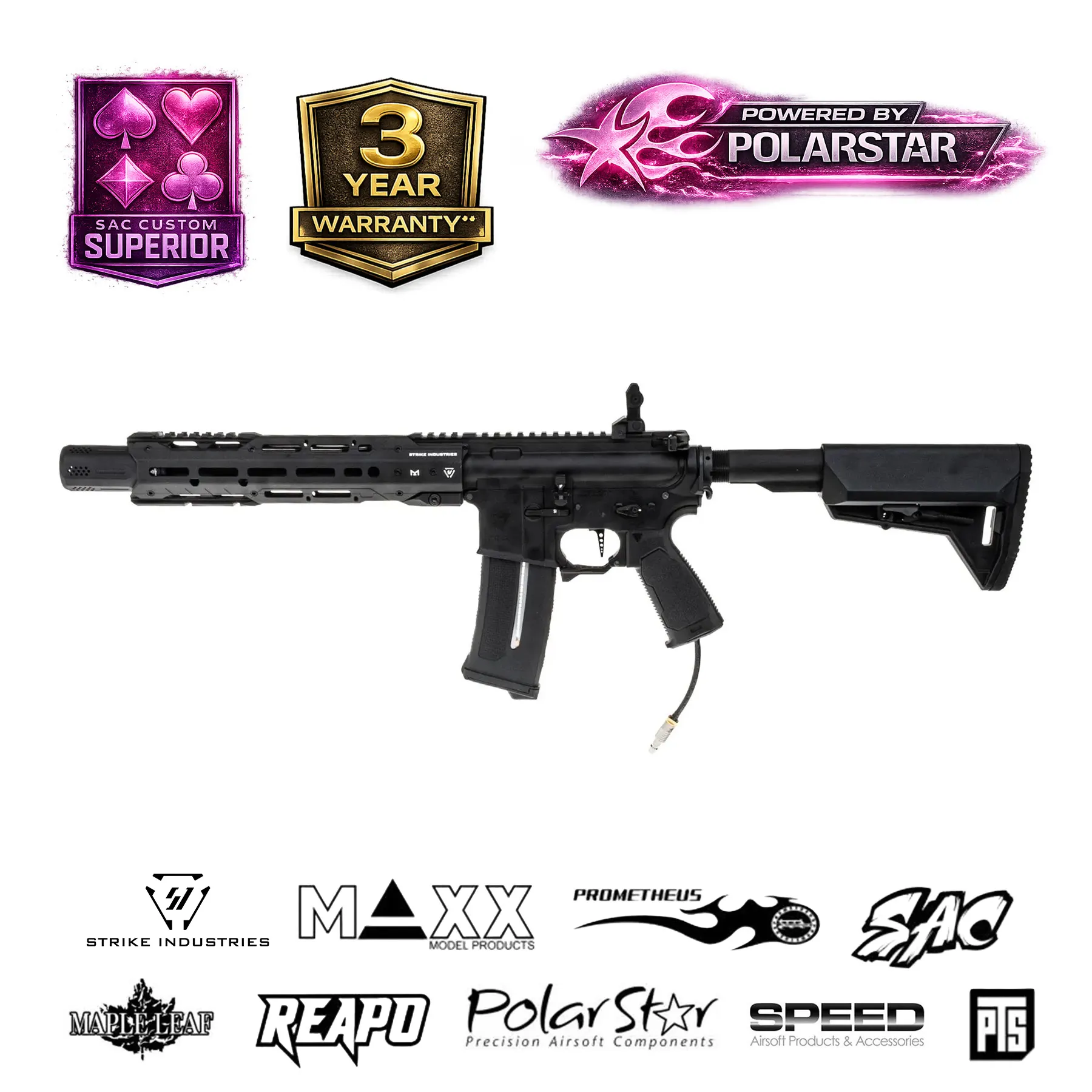 SAC x Fusion F2 Strike Industries Gridlock 11", Black