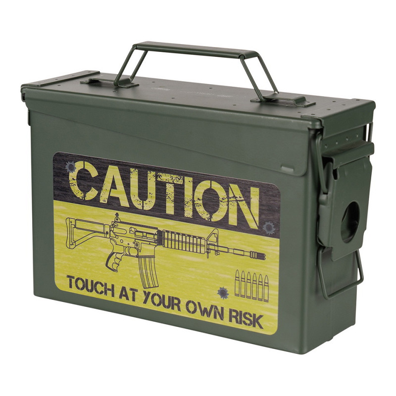 Cal. 30mm Ammo Box, Caution Risk