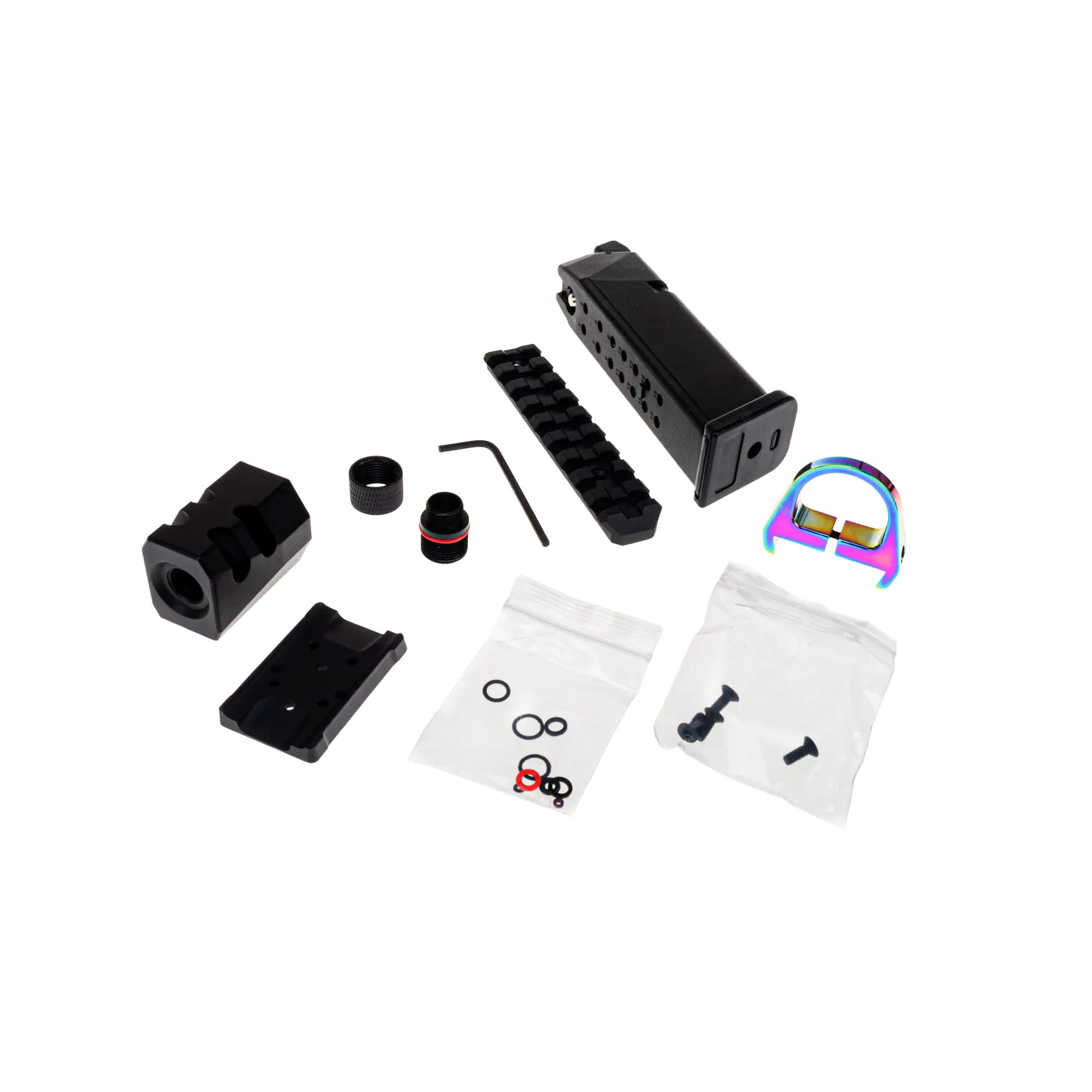 Lancer Tandemkross Cthulhu GBB Softair Pistole, Black/Rainbow