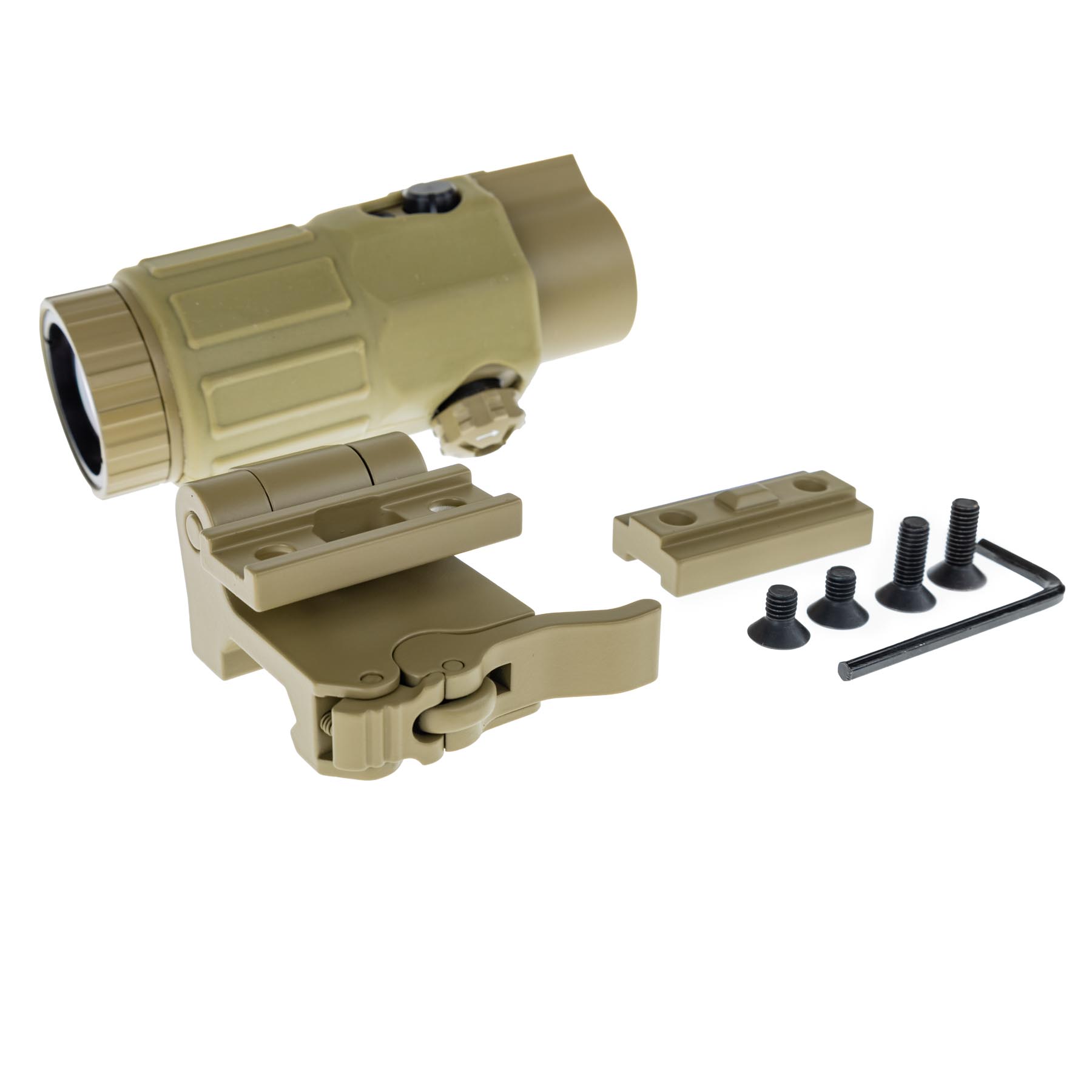 Reapo R558 Holo Red Dot Visier w/ 3x Magnifier, Tan
