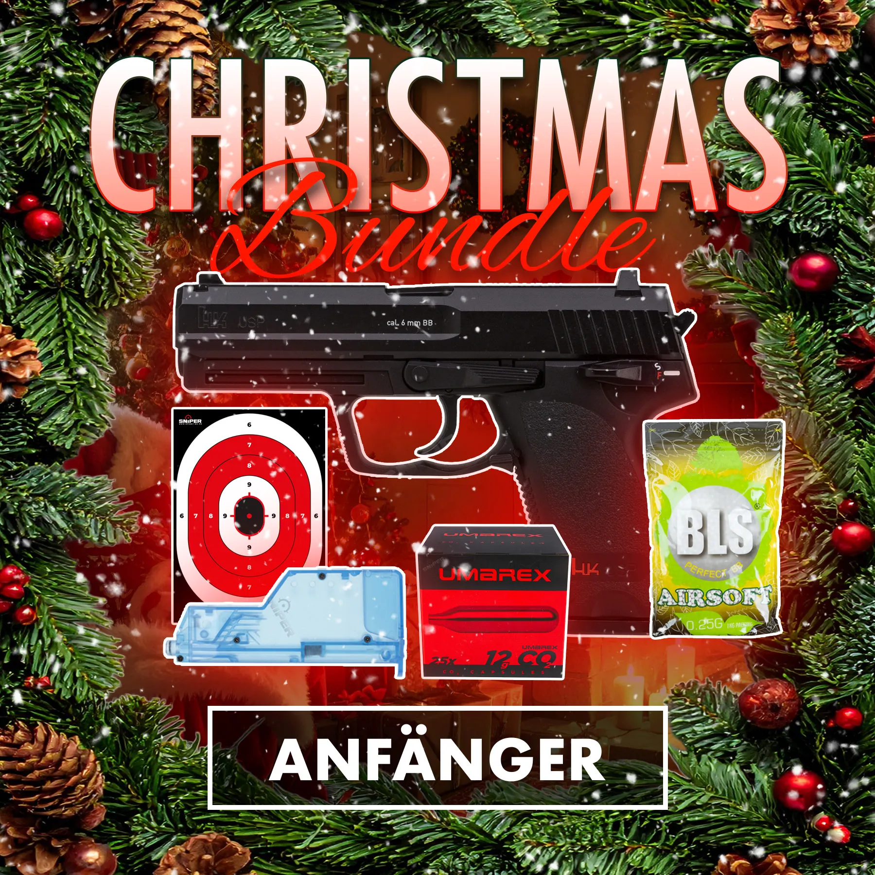 Christmas-Bundle - Heckler und Koch USP Co2 NBB Softair Pistole