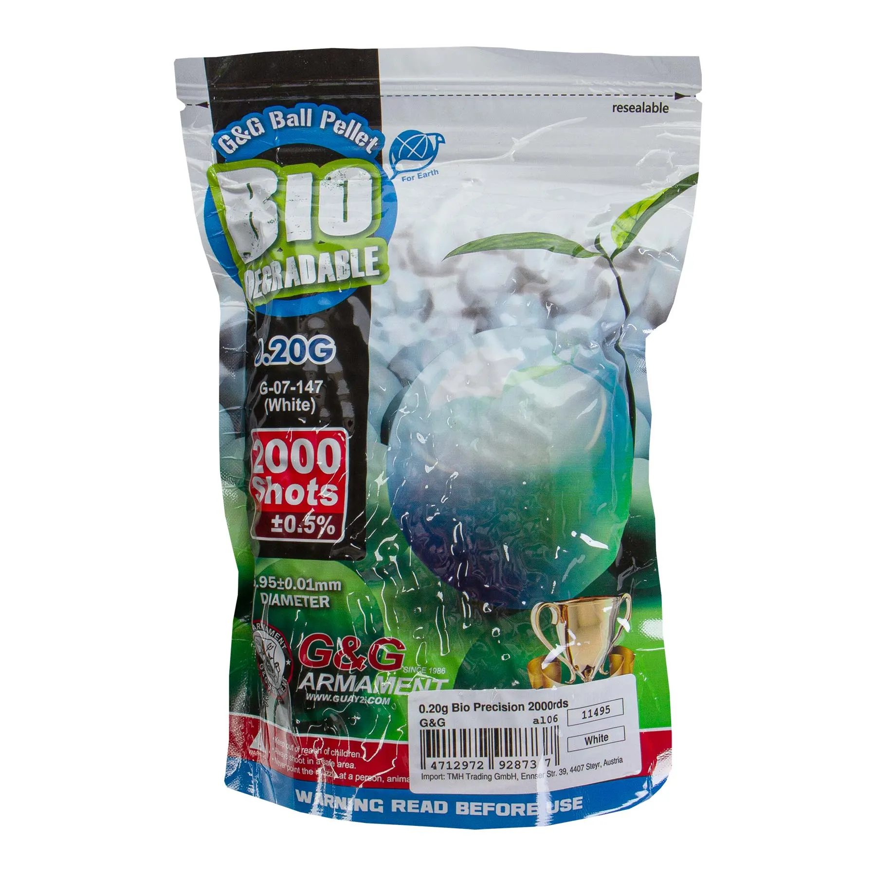 0,20g Bio BBs, 2000rds Beutel 0,20g Bio BBs, 2000rds Beutel