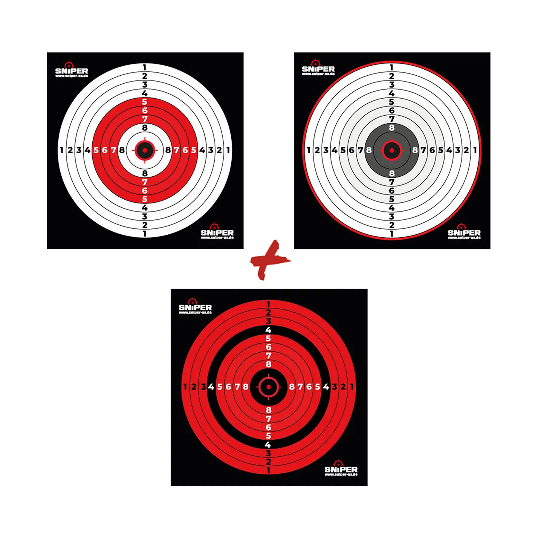 Bundle Deal #1 - Zielscheiben 14x14cm, Sniper Target Bundle Deal #1 - Zielscheiben 14x14cm, Sniper Target