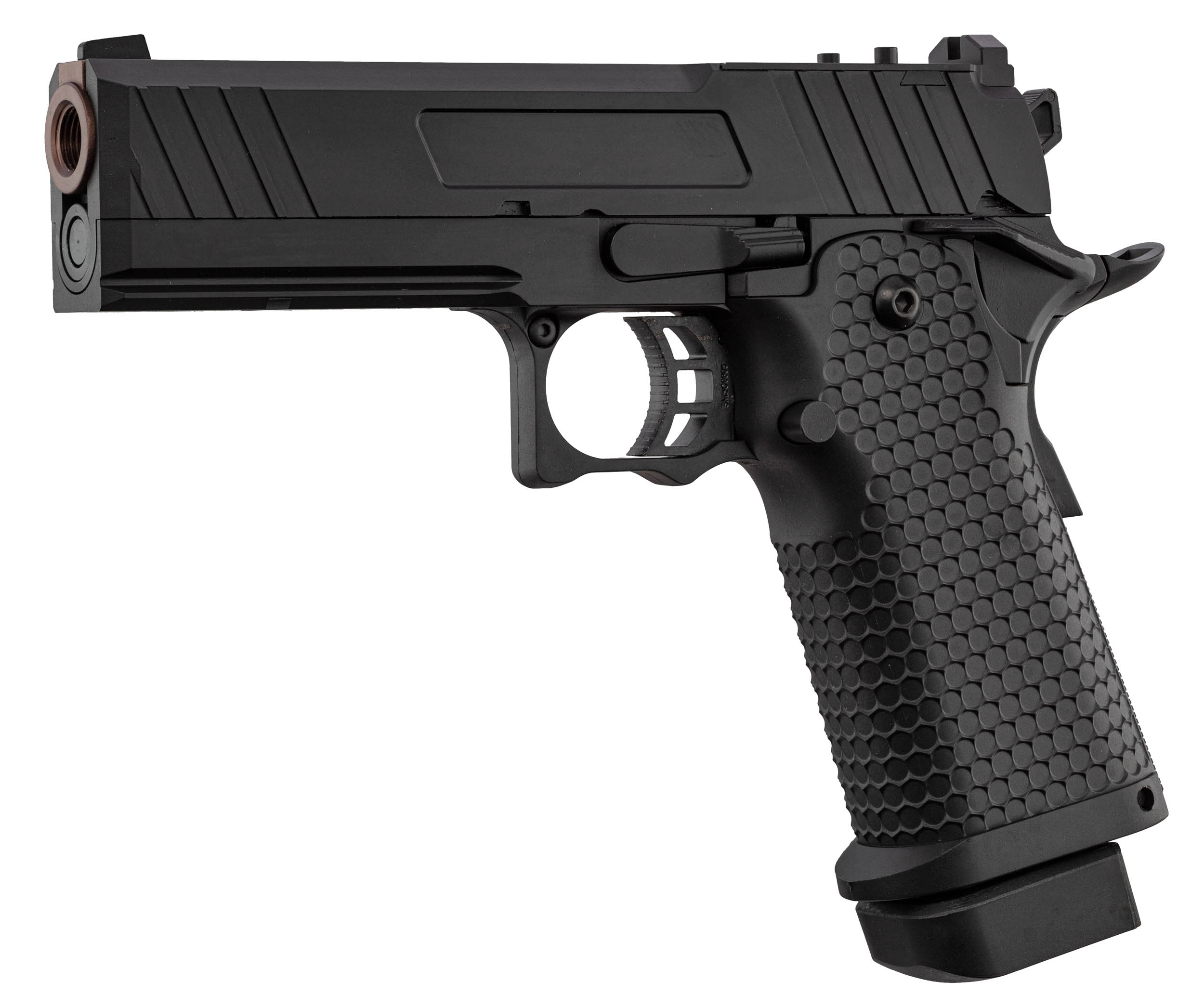 Golden Eagle 4.3 Hi-Capa GBB Airsoft Pistole, Black/Bronze