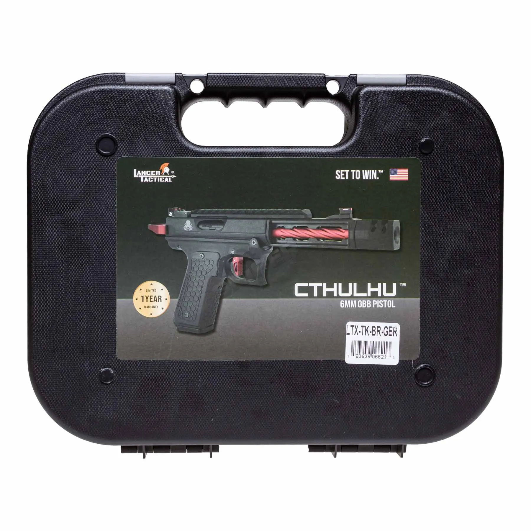 Lancer Tandemkross Cthulhu GBB Softair Pistole, Black/Red