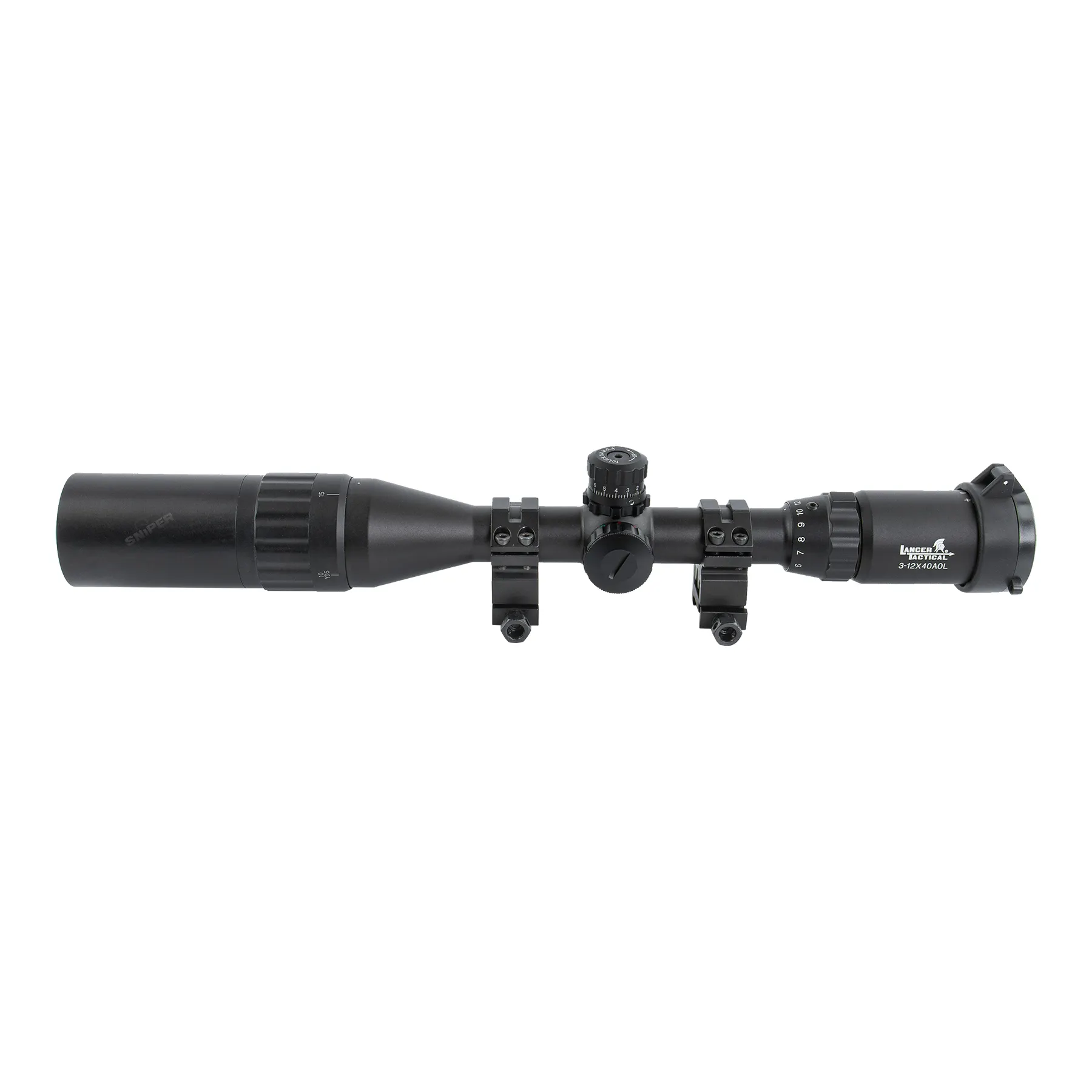 3-12x40 Scope, red/green/blue