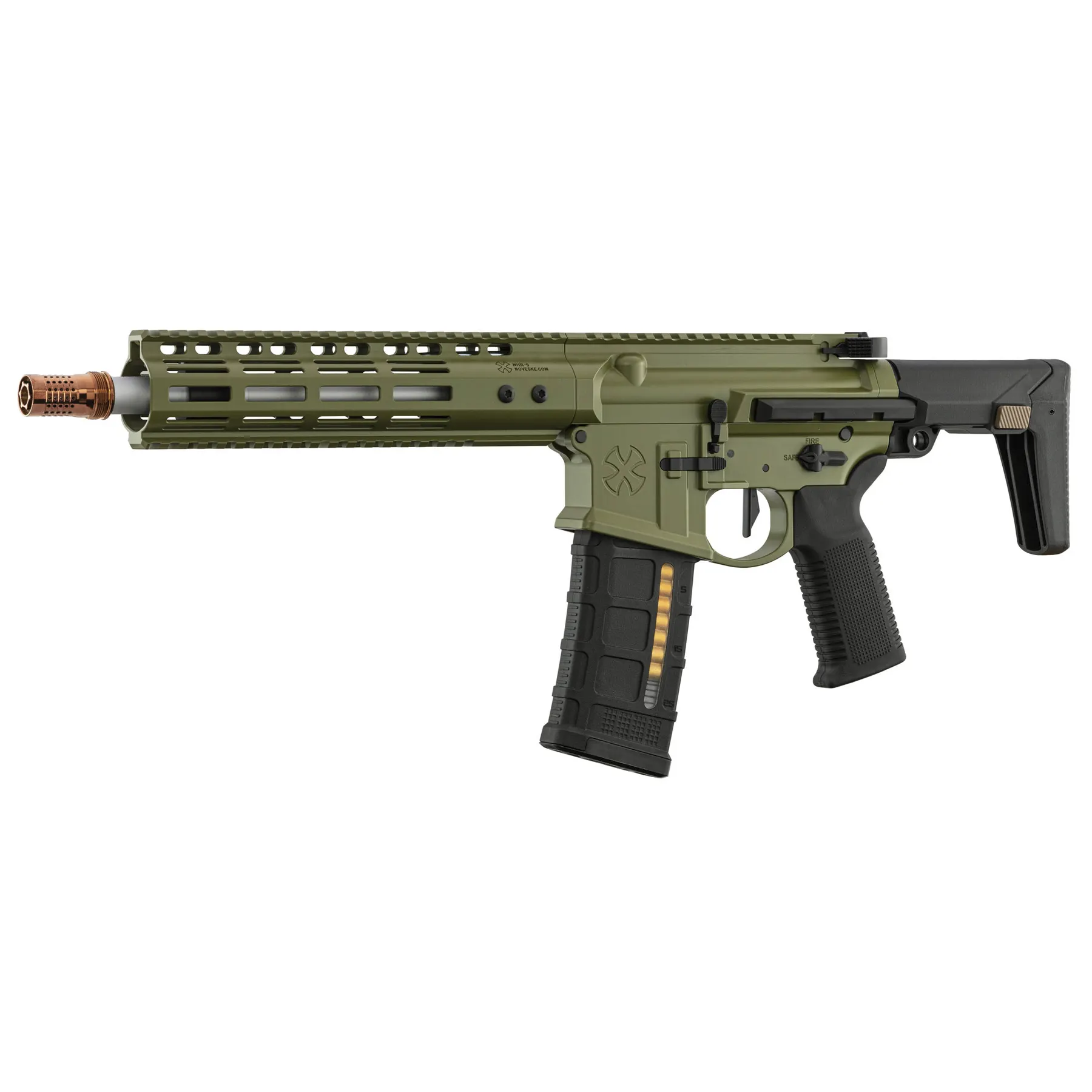 EMG Noveske MWS Ghetto Blaster 9" GBB, OD EMG Noveske MWS Ghetto Blaster 9" GBB, OD
