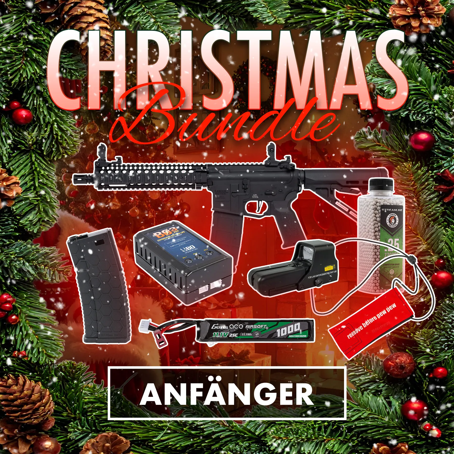 Christmas-Bundle - Lancer MK18 Gen3 ETU Full Metal (S)AEG, Black
