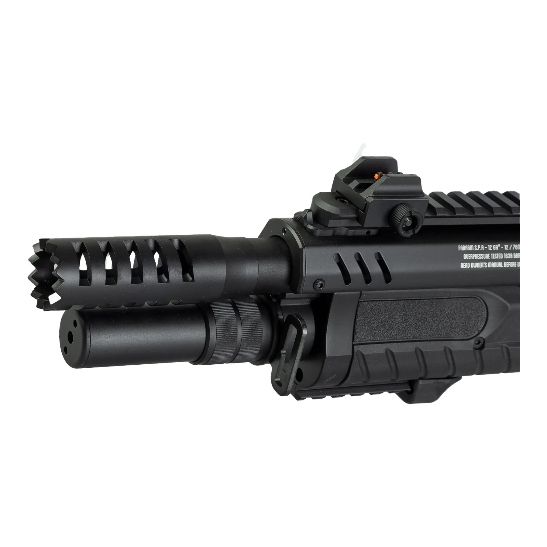 Fabarm STF12 Compact 11" Gas Pumpgun, Black