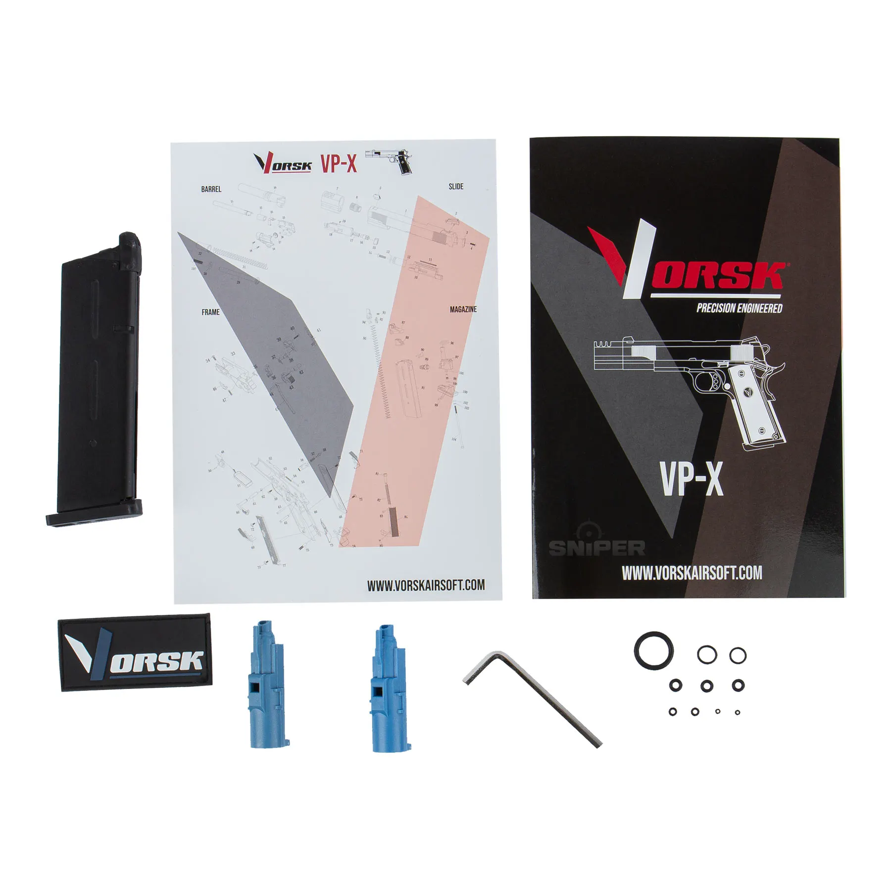 Vorsk VP-X Full Metal Black GBB Softair Pistole