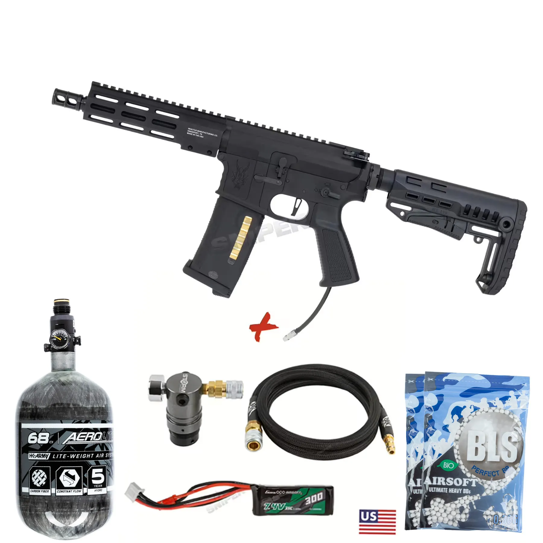 HPA Deal #3 - MTW Billet 7" Tactical Inferno Edition Gen. 3, Black