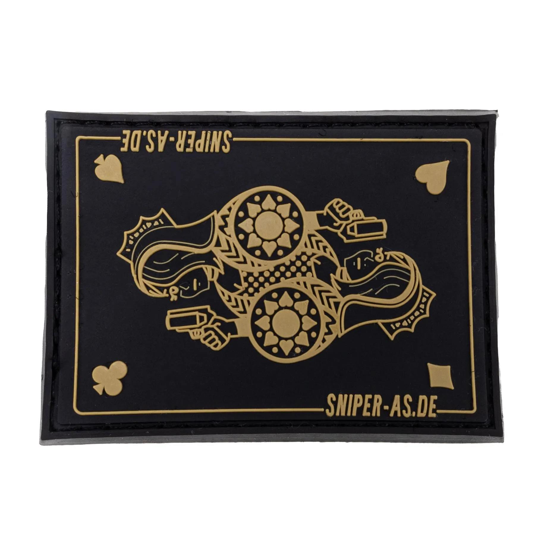 Poker Grenade Launcher 3D Rubber Patch, Black/Gold