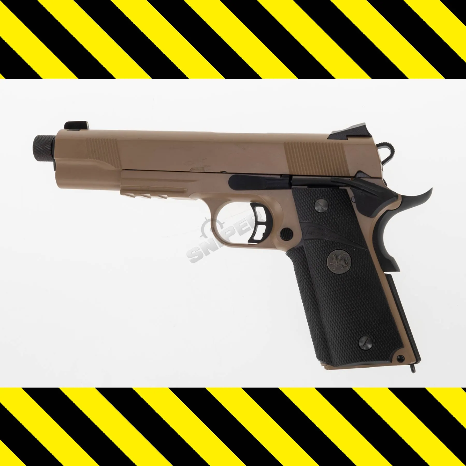 B-Ware KJ Works M1911 MEU TBC Full Metal Co2, Tan