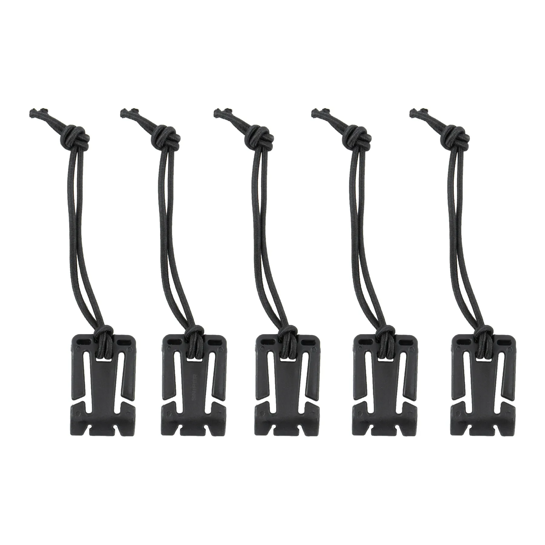 Molle elastic binder 5-pack, black Molle elastic binder 5-pack, black
