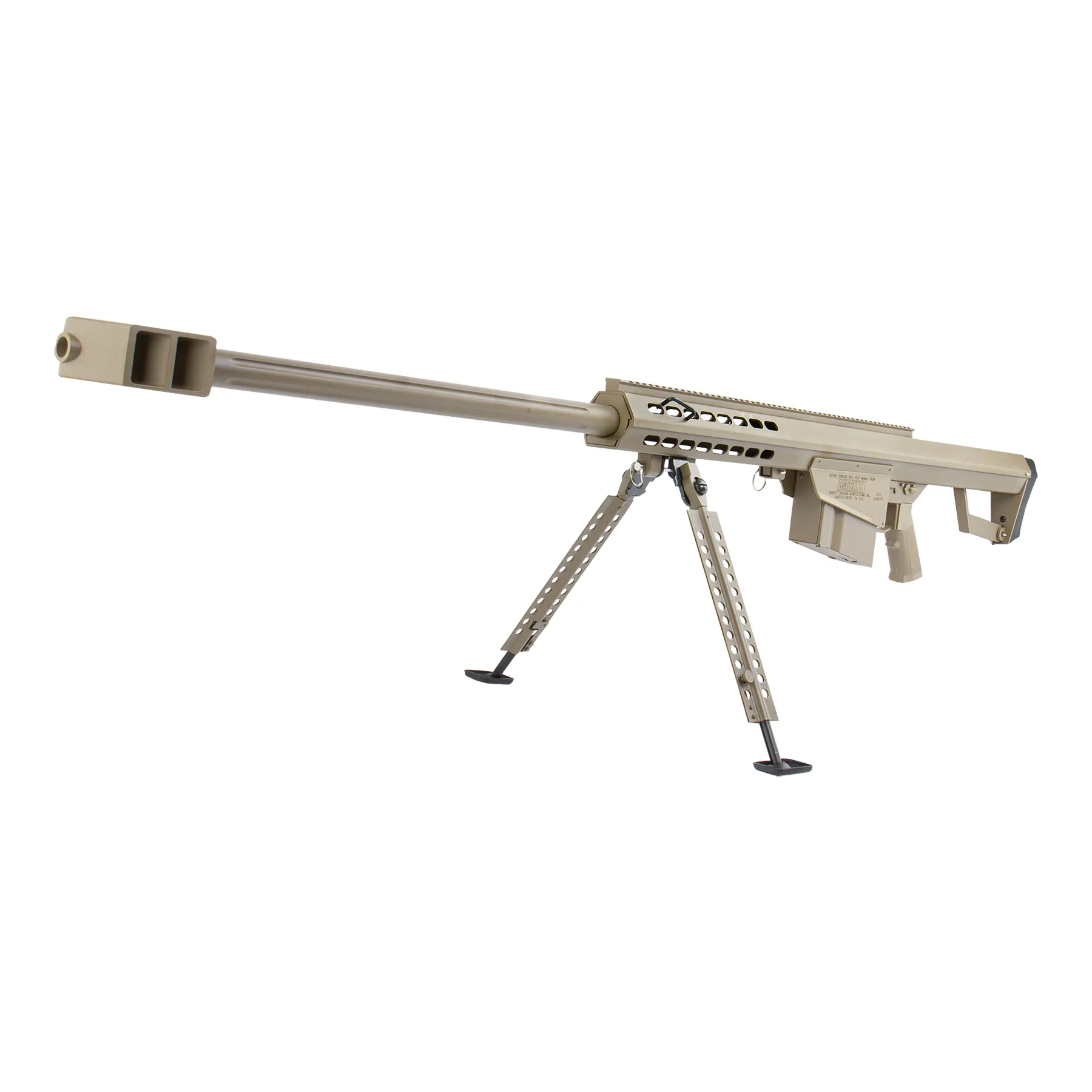 Barrett M82 Scharfschützengewehr w/ Bipod (S)AEG, Tan