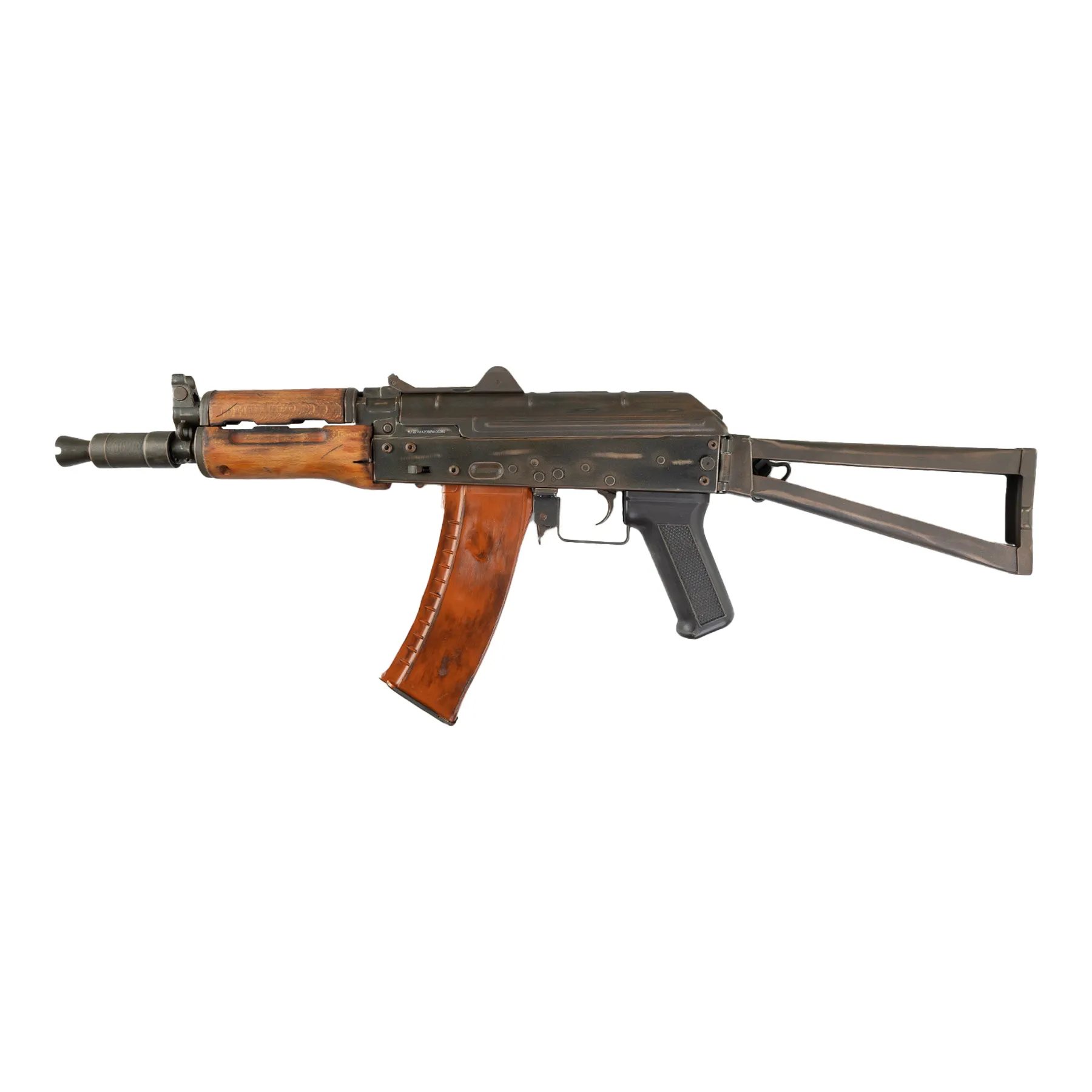 APS AK 74U Battle Worn Style (S)AEG, Real Wood