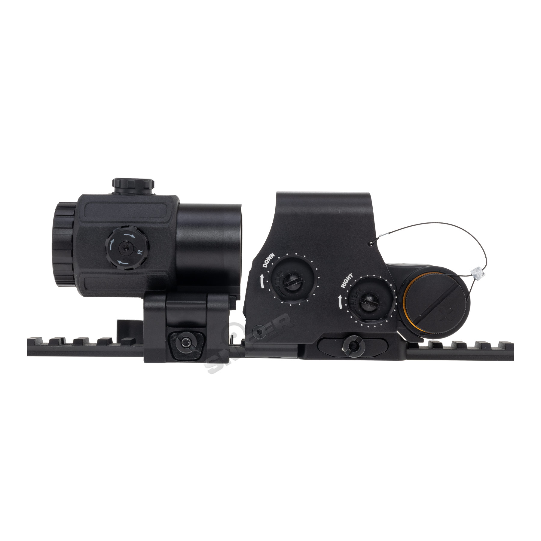Reapo R558 Holo Red Dot Visier w/ 3x Magnifier, Black