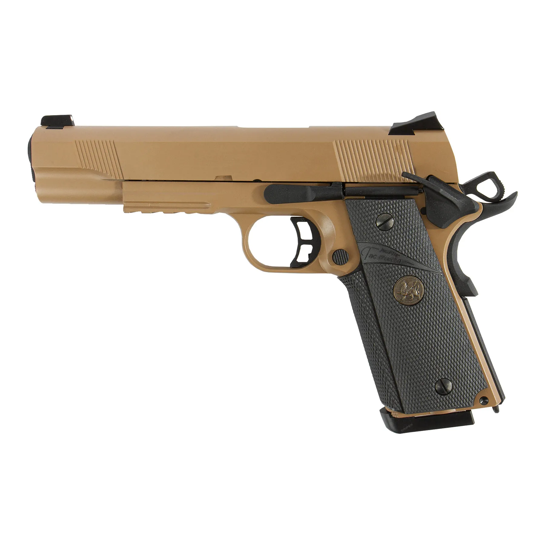 KJ Works M1911 MEU Full Metal Tan GBB Softair Pistole