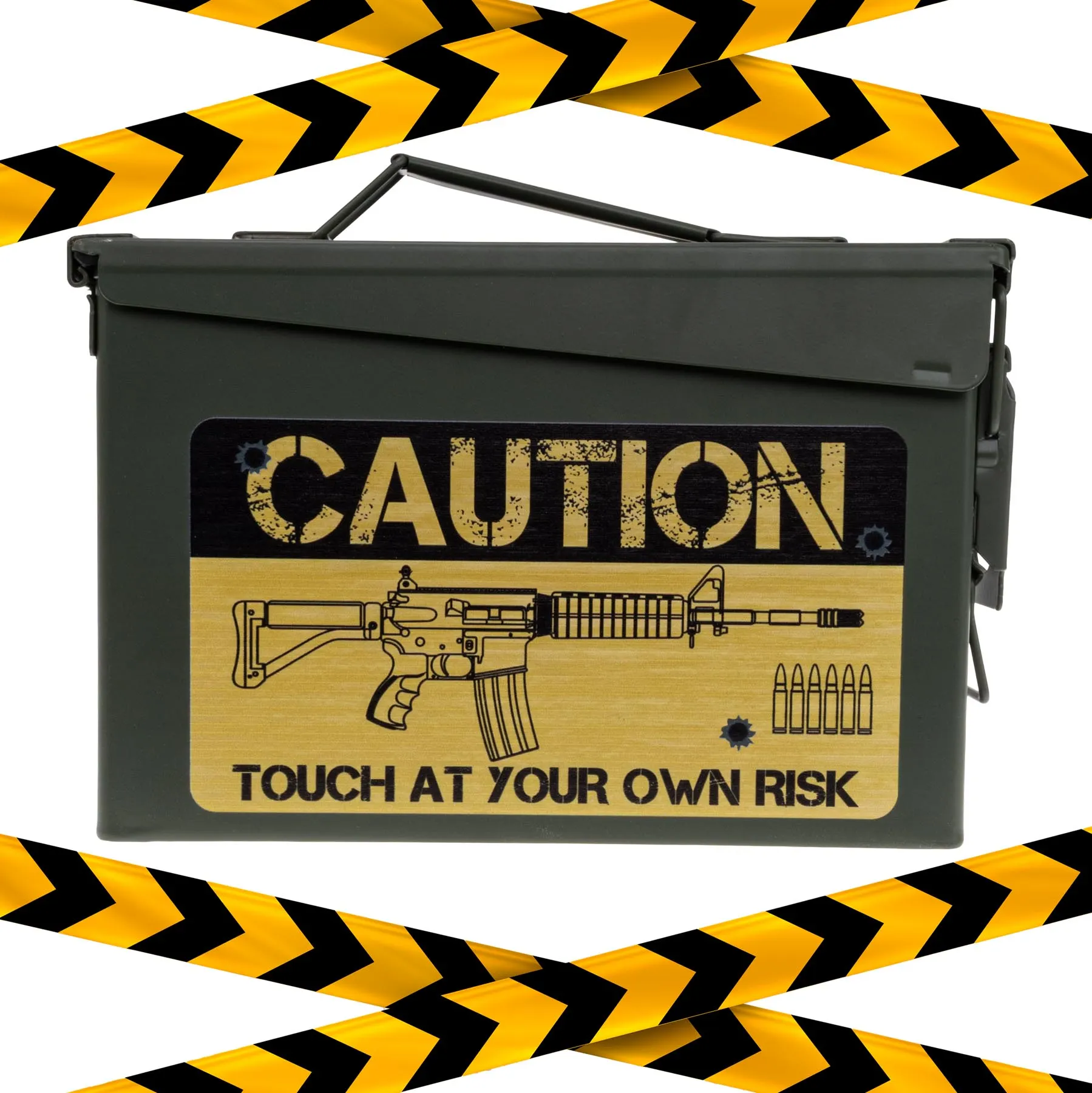 B-Ware Cal. 30mm Ammo Box, Caution Risk