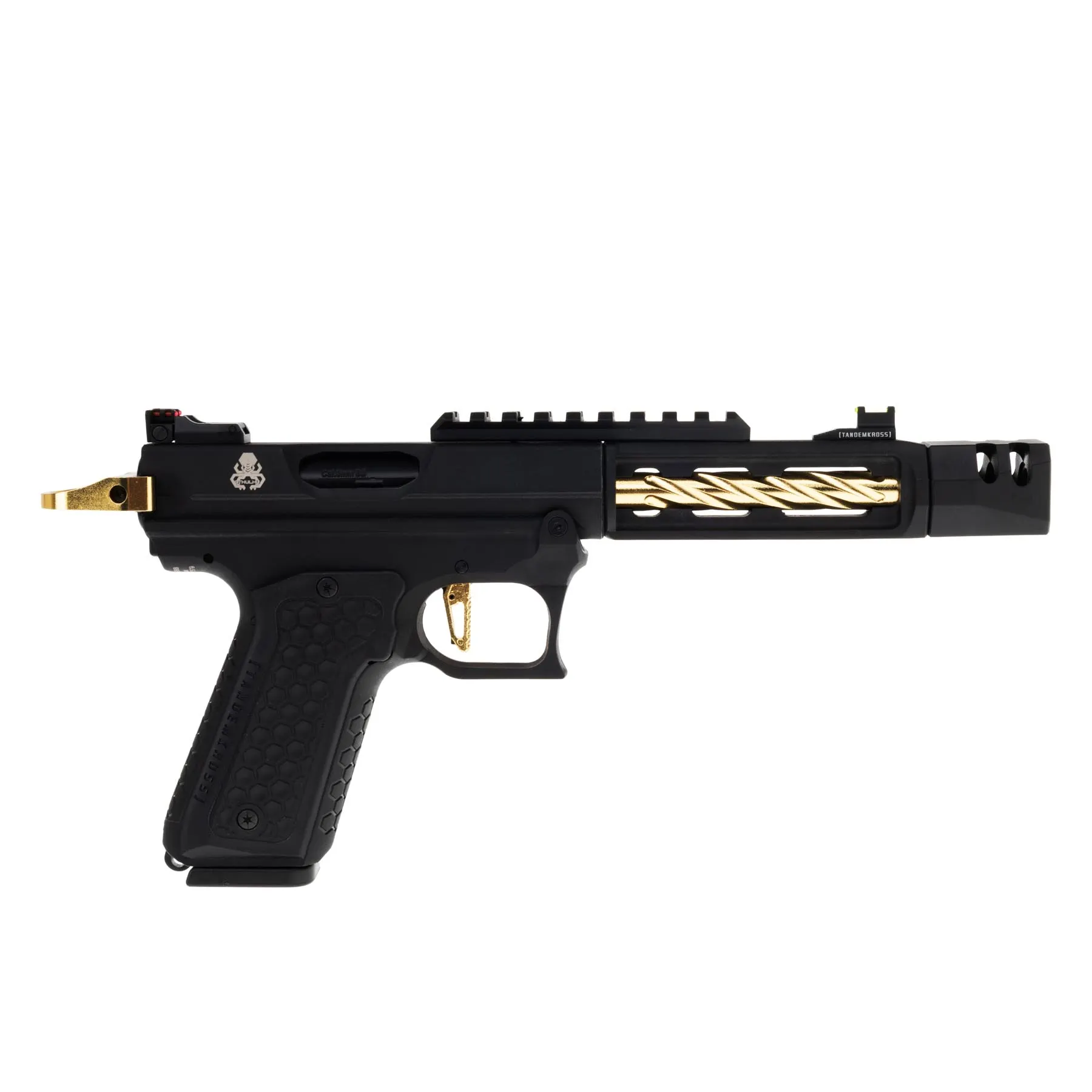 Lancer Tandemkross Cthulhu GBB Softair Pistole, Black/Gold
