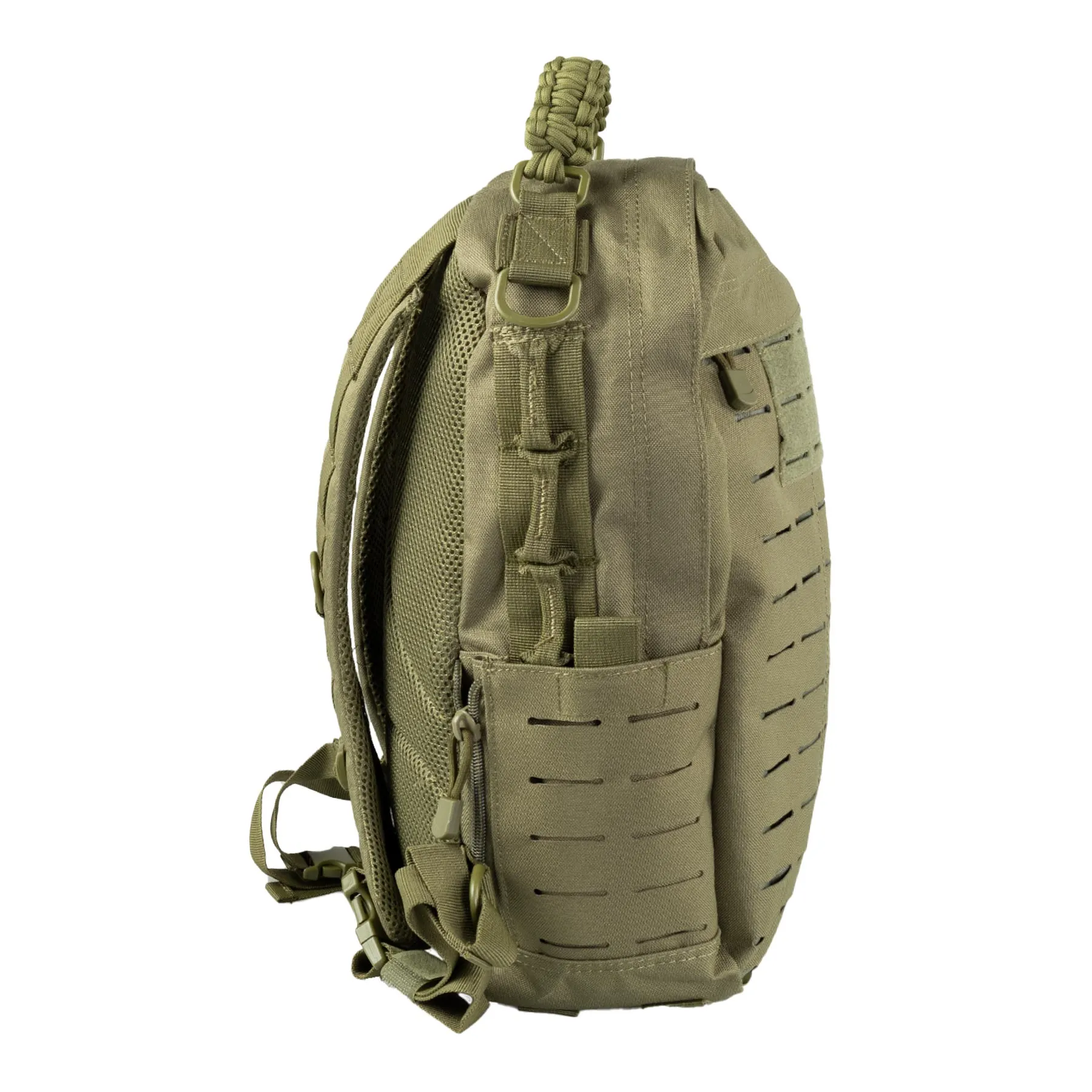 Small Laser-Cut Tactical Backpack, Olive Drab Small Laser-Cut Tactical Backpack, Olive Drab