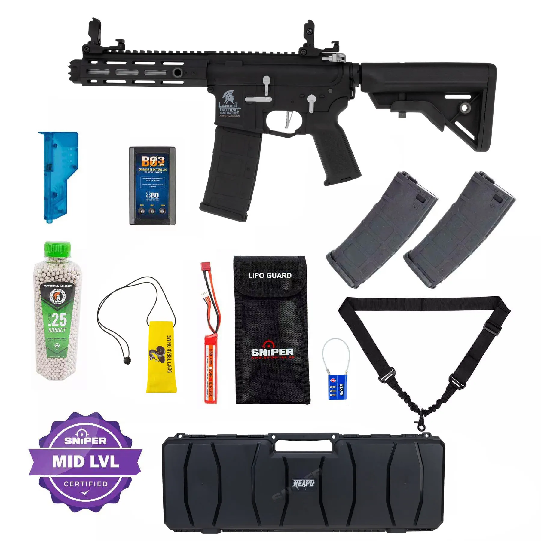 Einsteiger Set #4 - Lancer LT-34 Hellion w/ Nebula ETU (S)AEG, Black/Silver