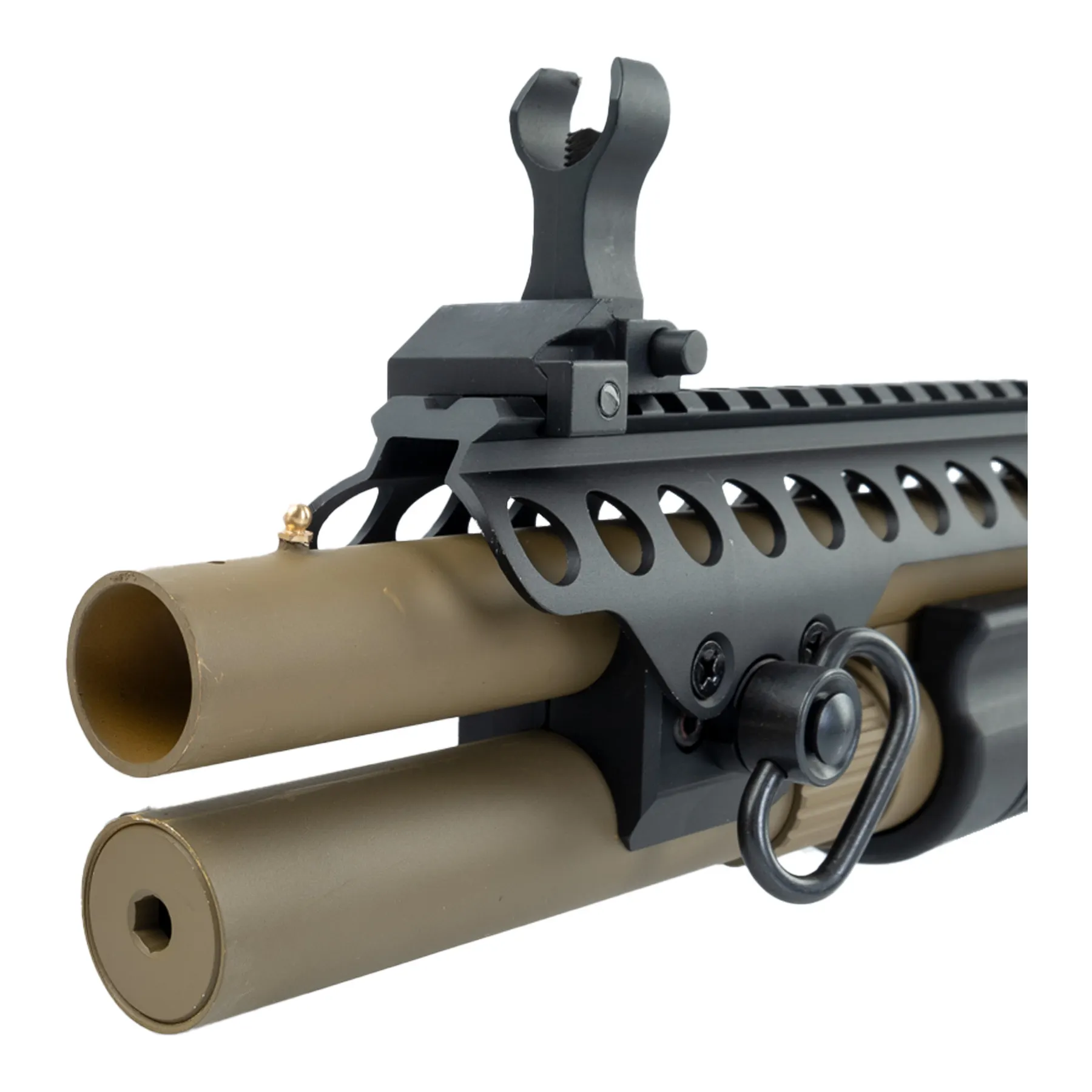 M870 AR Tactical Tri-Shot Gas Action Shotgun, Tan M870 AR Tactical Tri-Shot Gas Action Shotgun, Tan