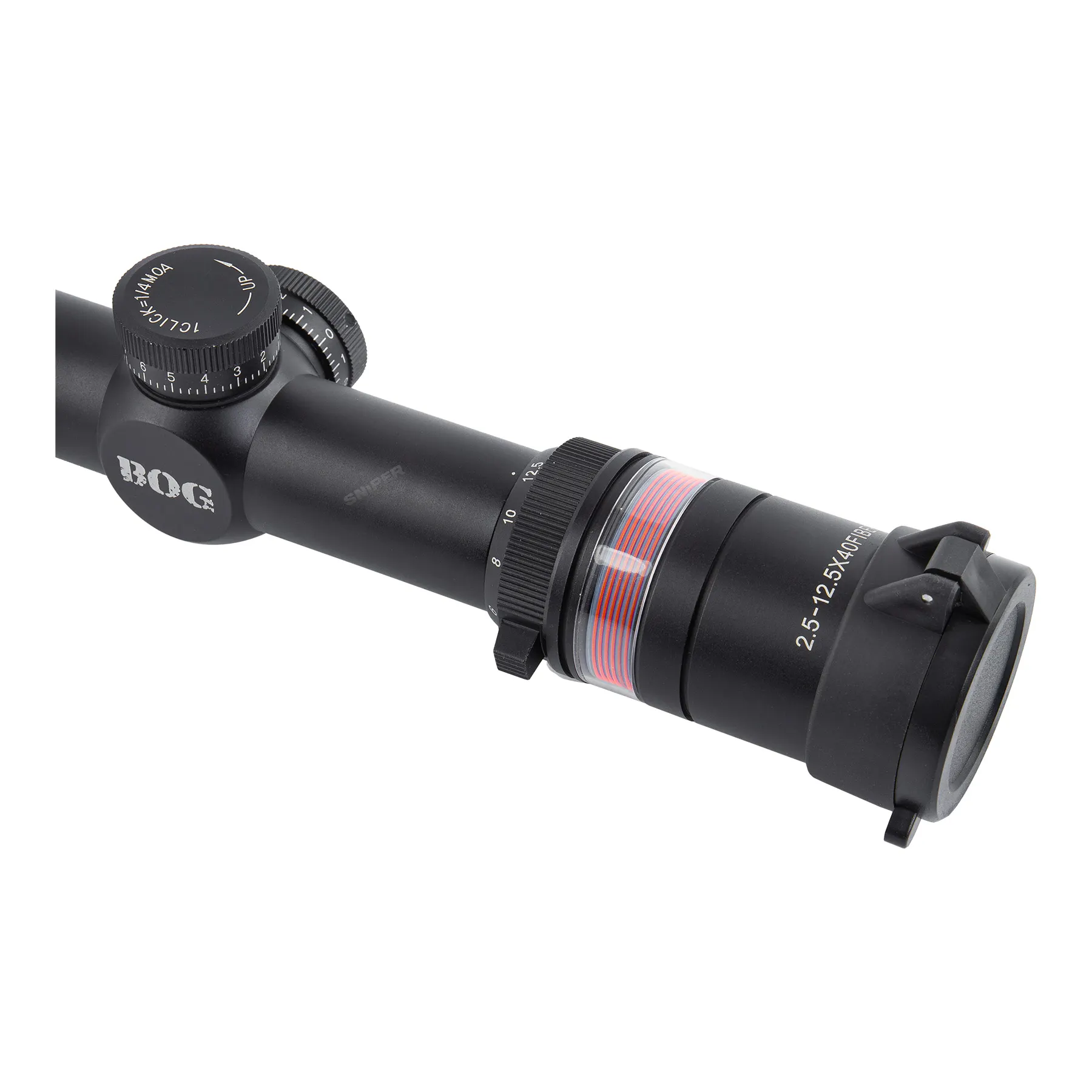 2.5-12x40 Red Solar Zielfernrohr, Black