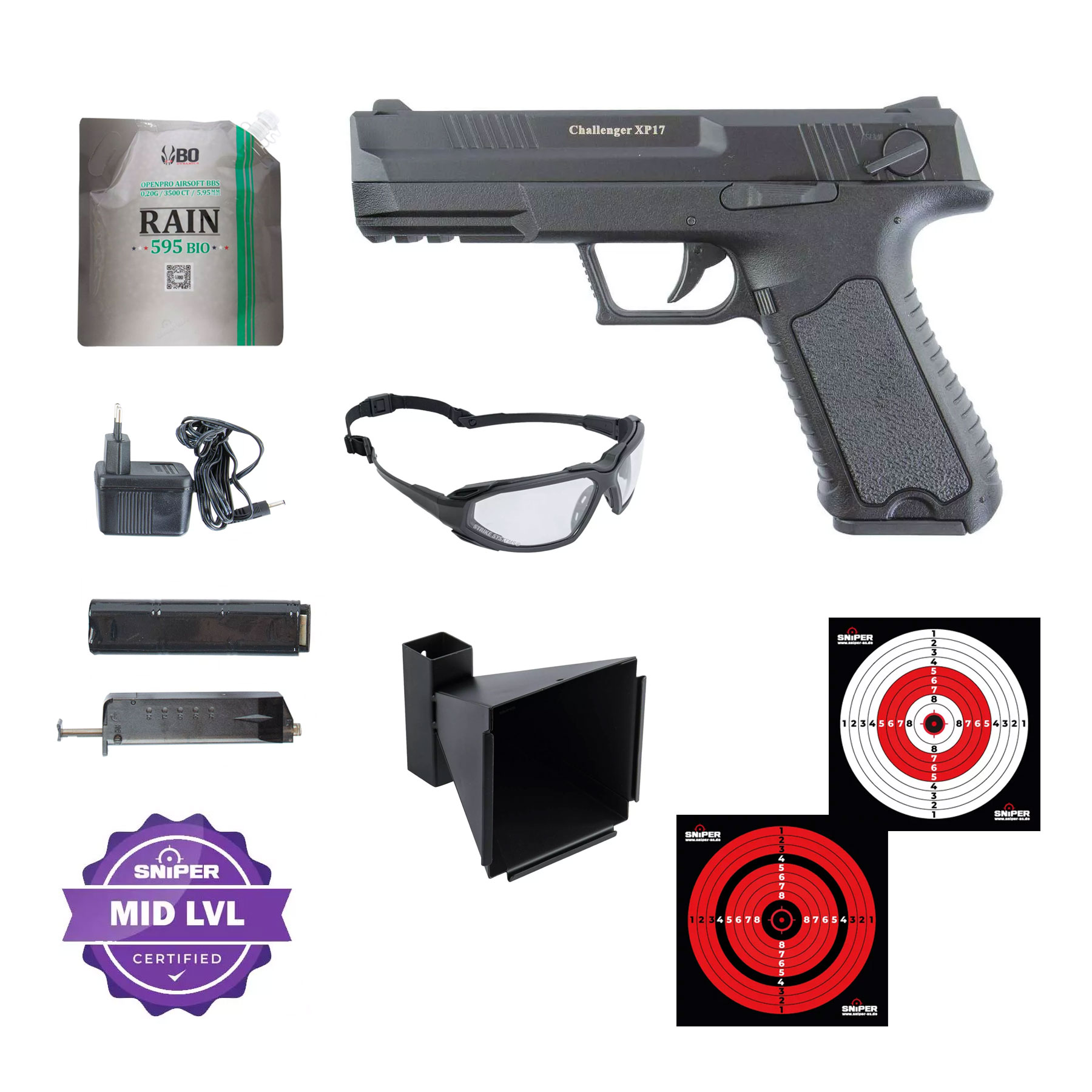 Einsteiger Set #4 - Challenger XP17 AEP Black, < 0,5 Joule