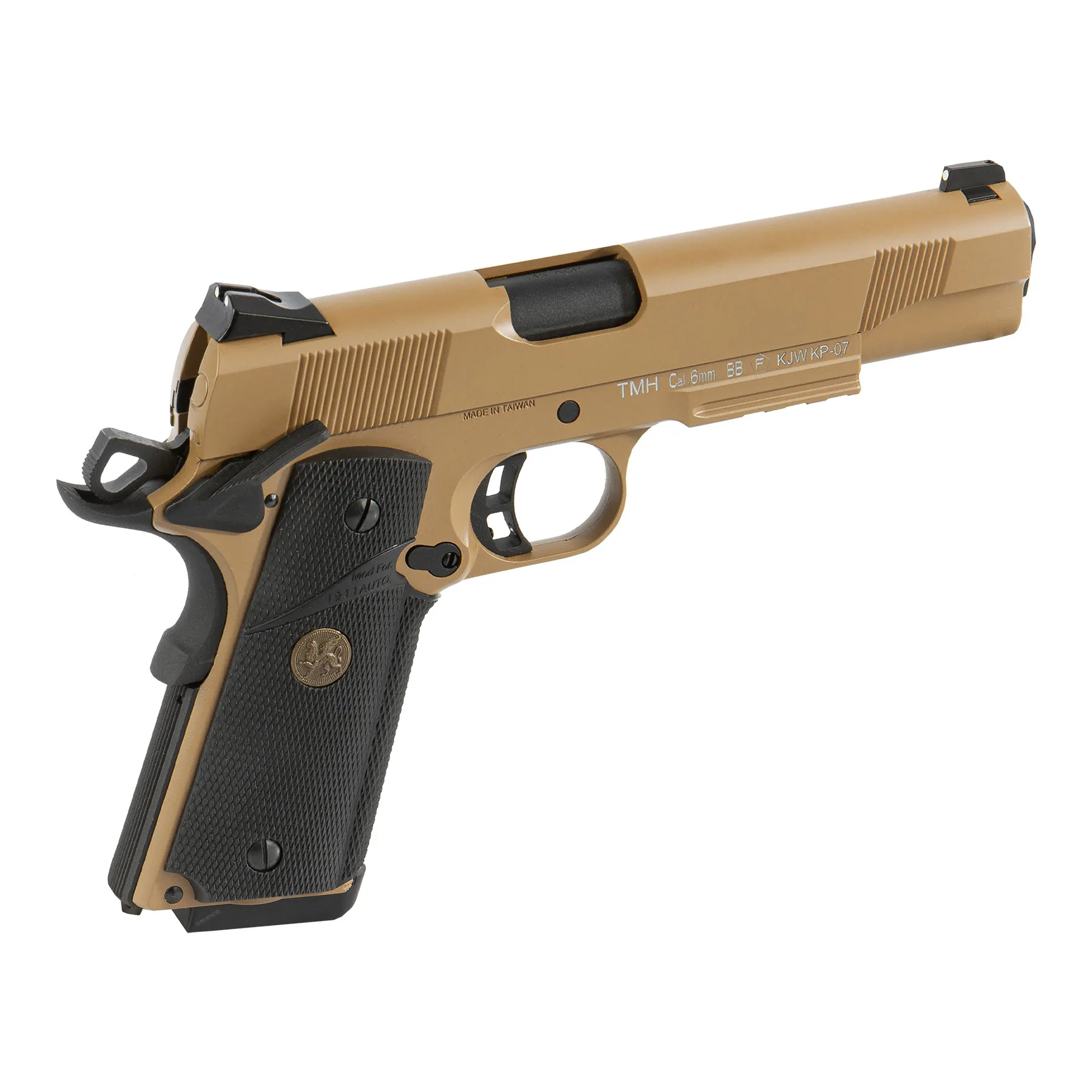 KJ Works M1911 MEU Full Metal Tan GBB Softair Pistole