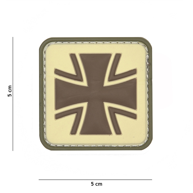 3D PVC Patch German Cross, Coyote