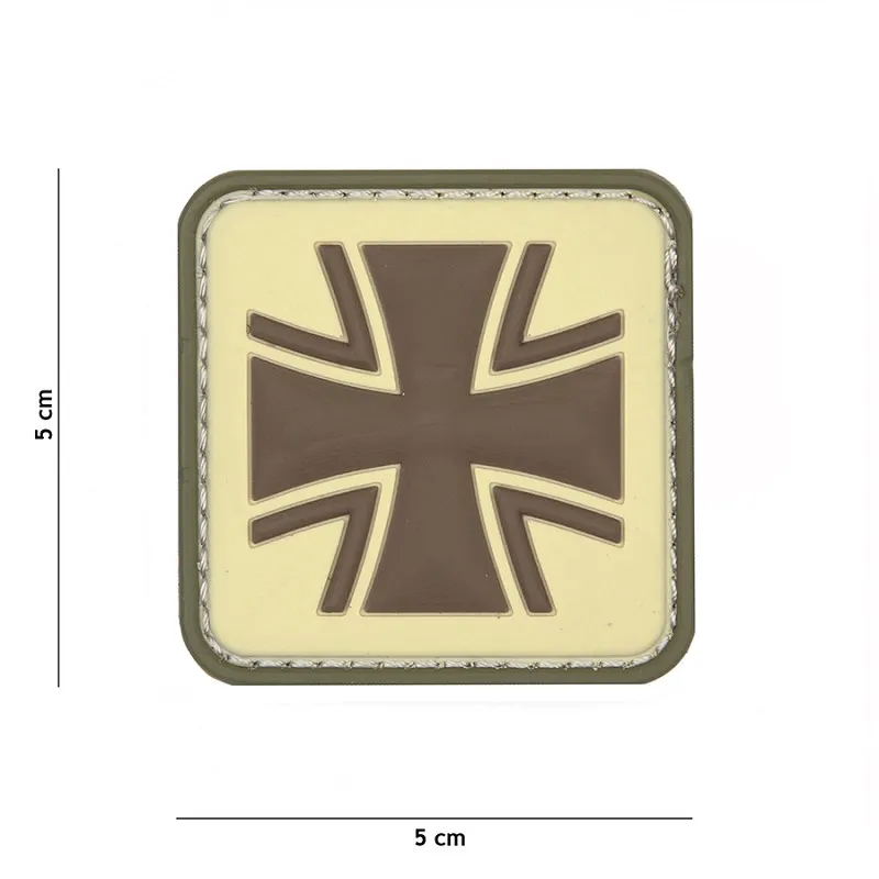 3D PVC Patch German Cross, Coyote 3D PVC Patch German Cross, Coyote