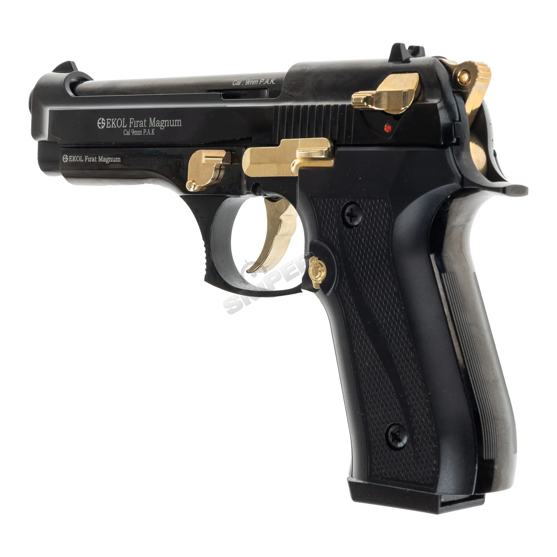 EKOL Firat 9mm P.A.K. Schreckschusspistole, Black/Gold