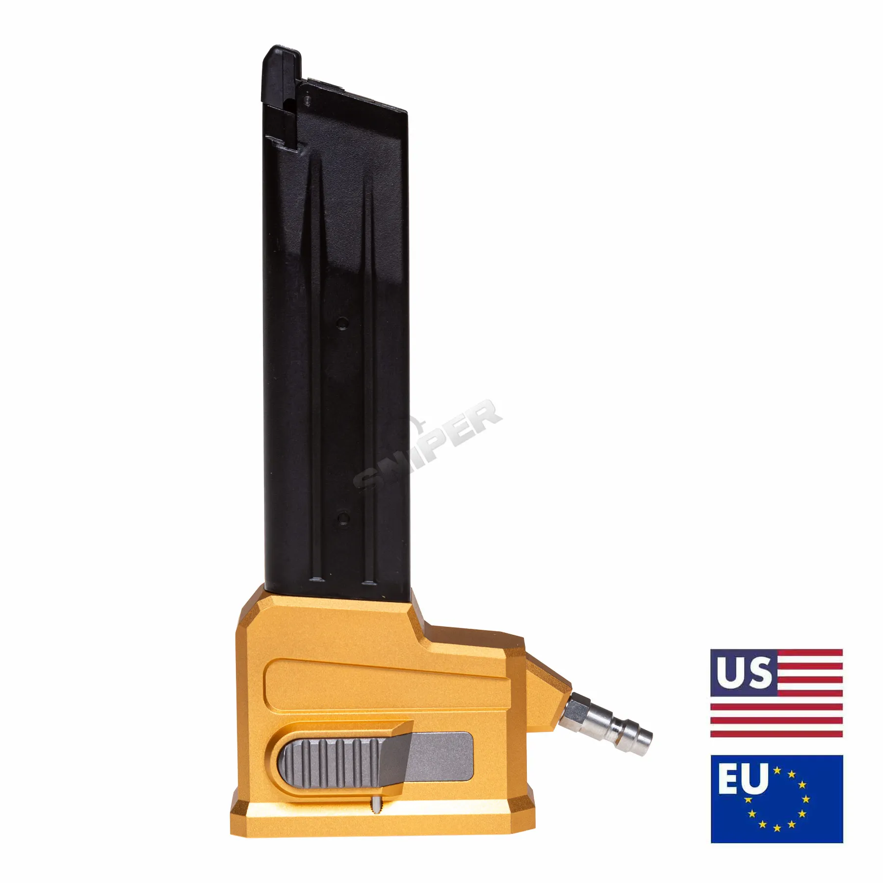 Lancer M4 HPA Adapter für Hi-Capa Pistolen, Gold Lancer M4 HPA Adapter für Hi-Capa Pistolen, Gold