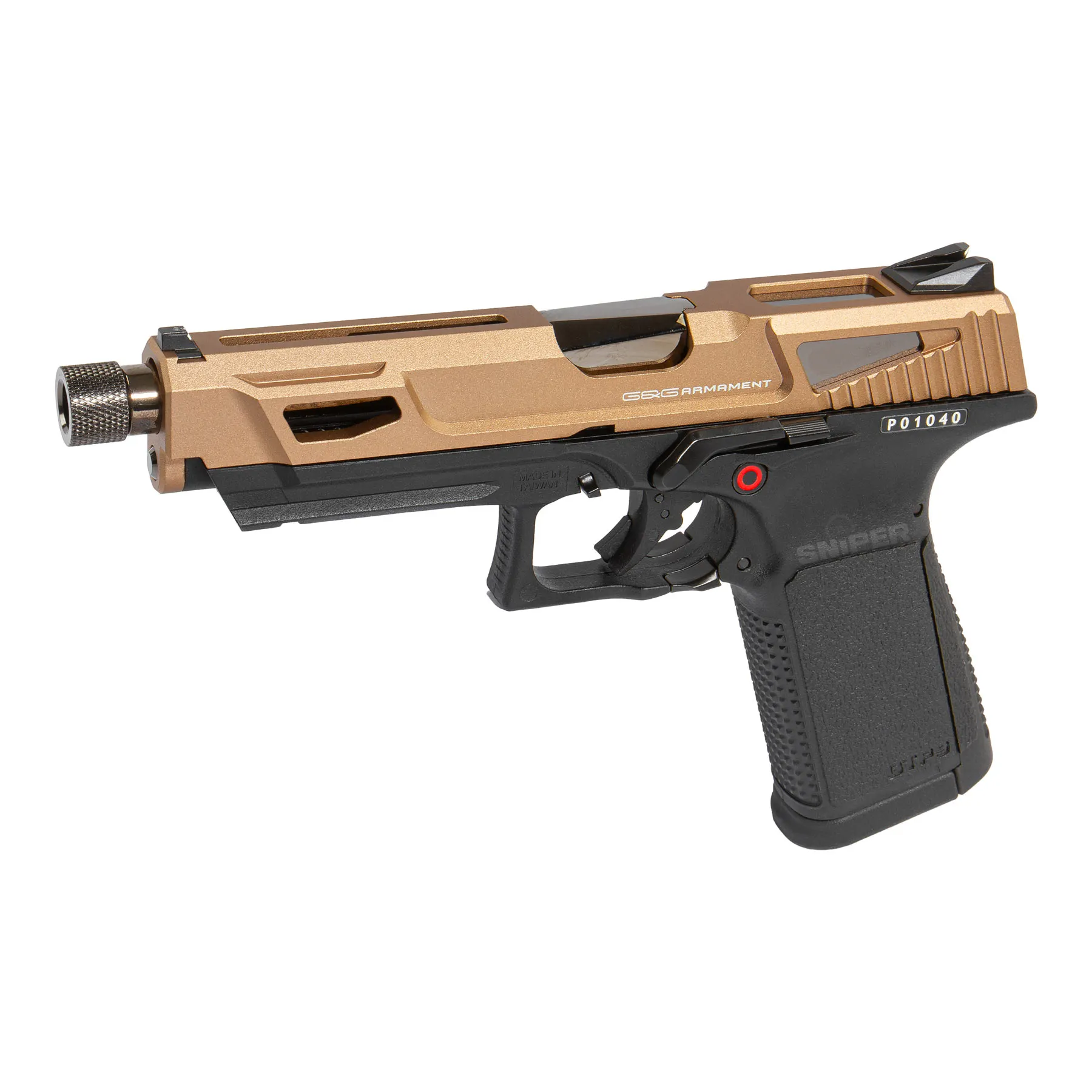 GTP 9 MS GBB, Softair Pistole, Black/Desert