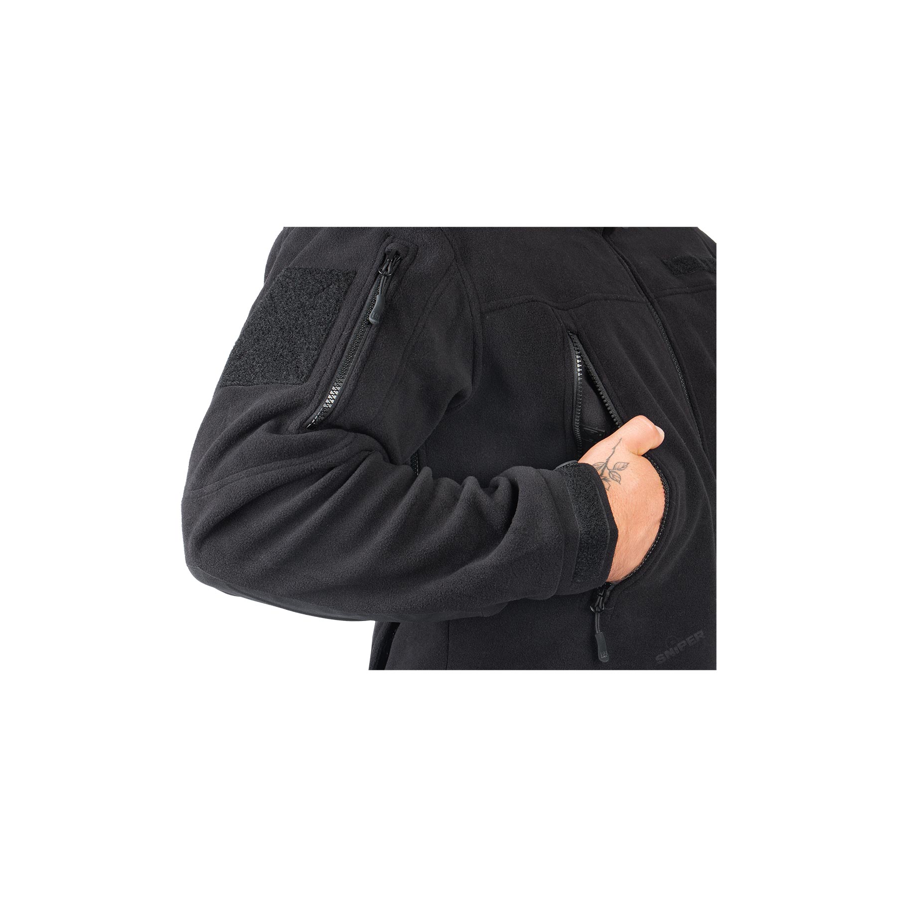 Fleece Jacke, Black