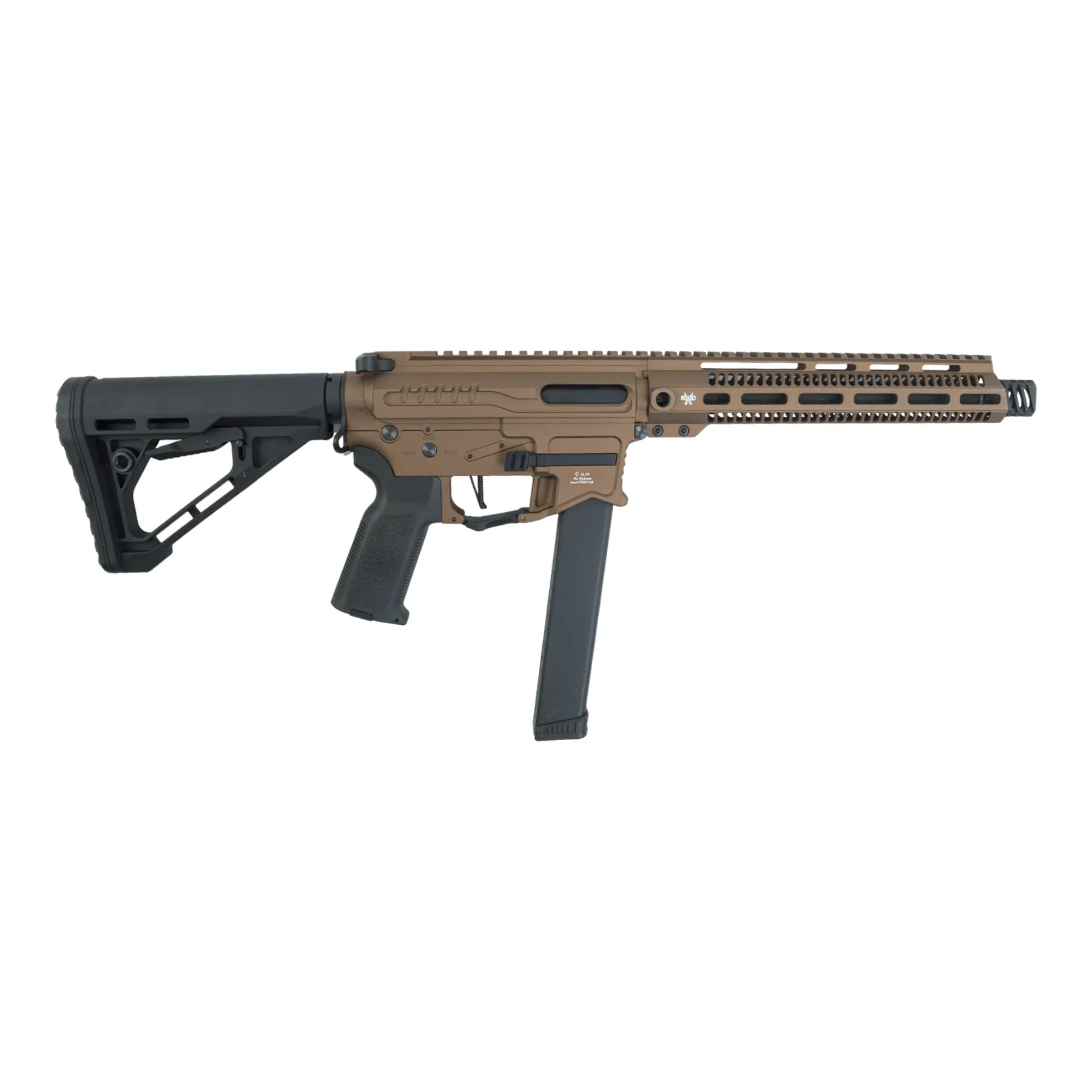 Limited Edition Zion Arms PW9 M-Lok 10" (S)AEG w/Free Red Dot, Chocolate