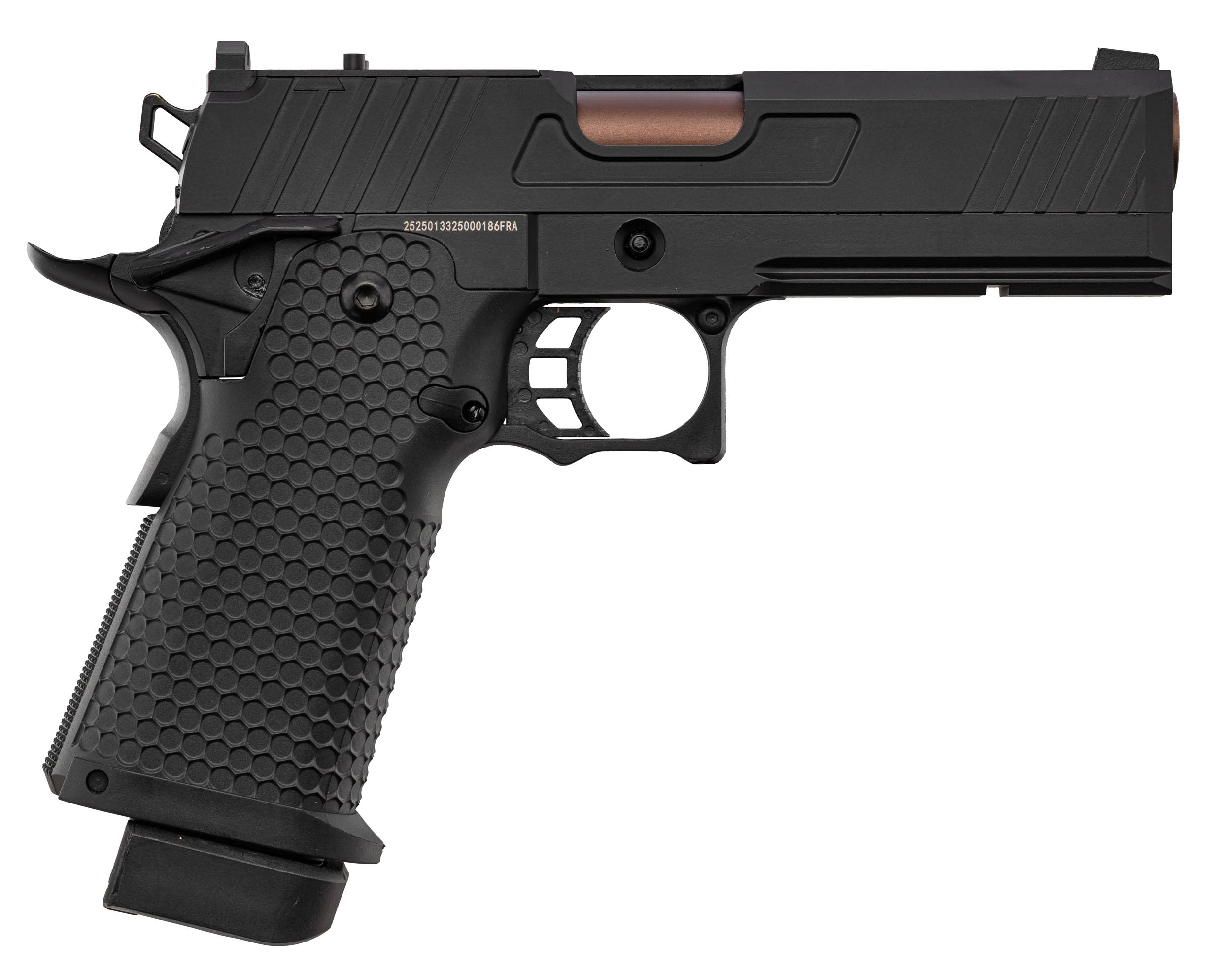 Golden Eagle 4.3 Hi-Capa GBB Airsoft Pistole, Black/Bronze