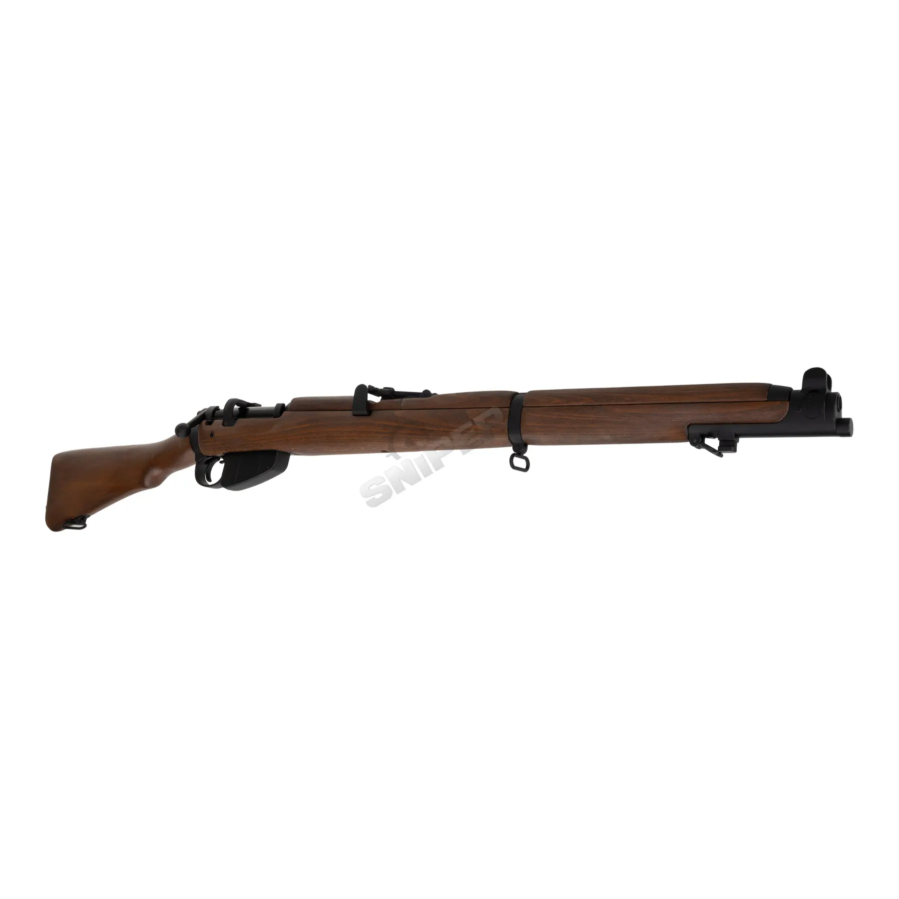 Double Bell Lee Enfield No.1 MK III Scharfschützengewehr, Real Wood