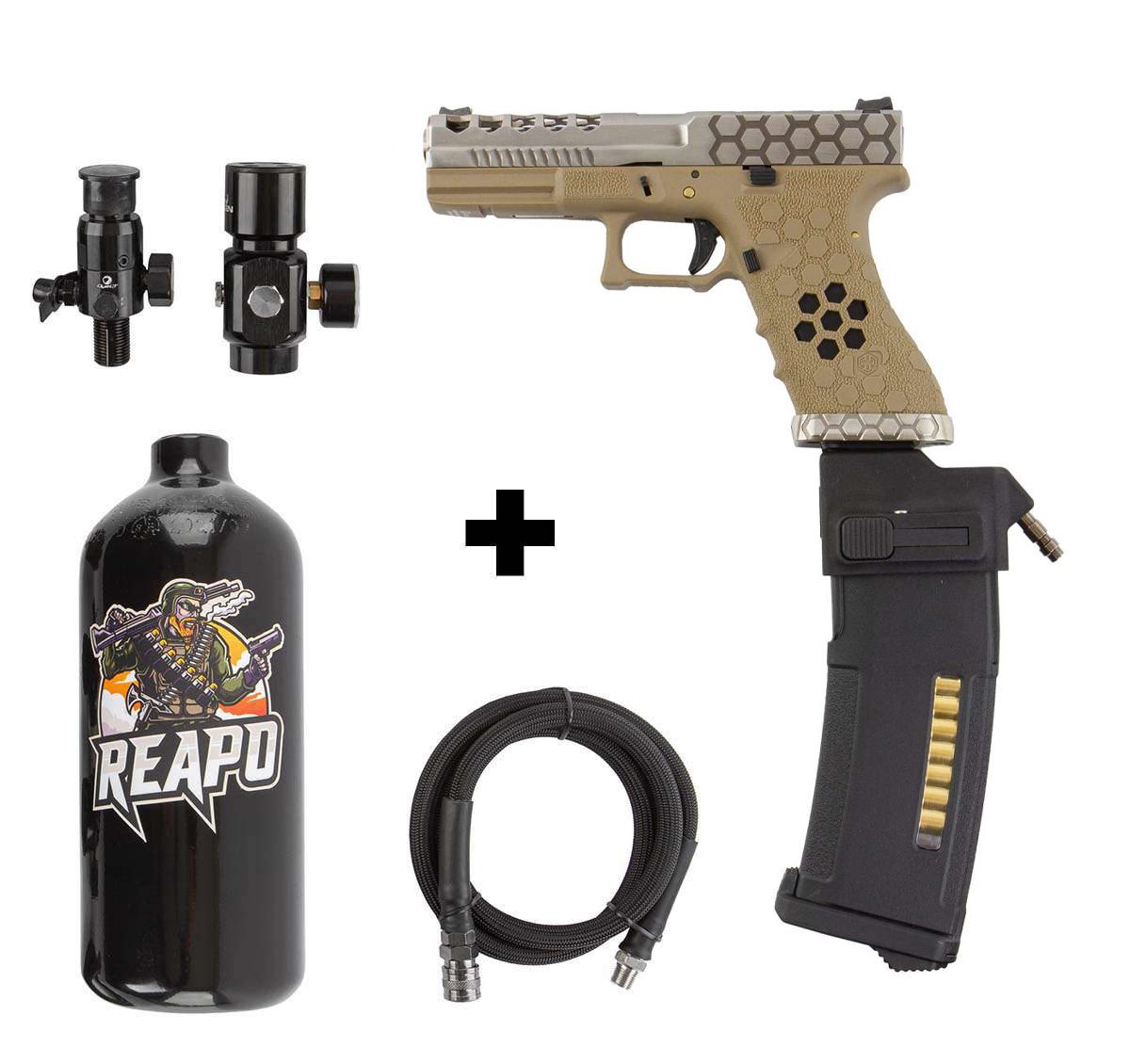 HPA Set SAC VX0110 + Bottle + Creeper HPA US Softair Pistole