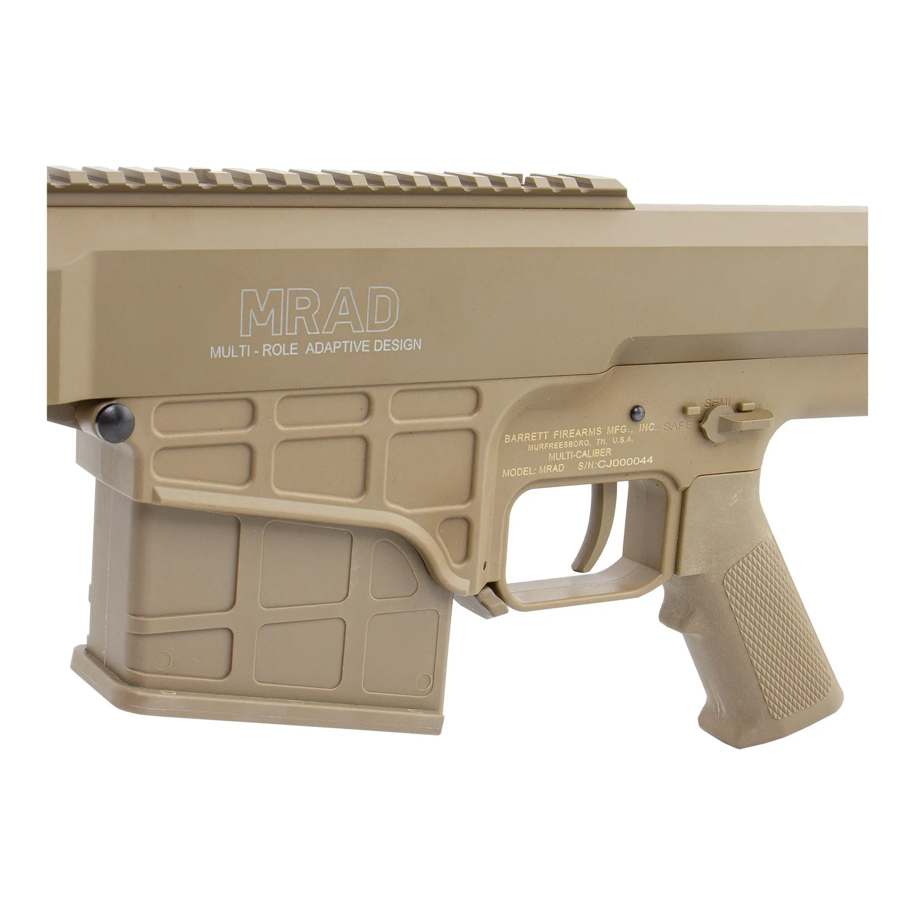Barrett MRAD M98B Scharfschützengewehr w/ Bipod (S)AEG, Tan