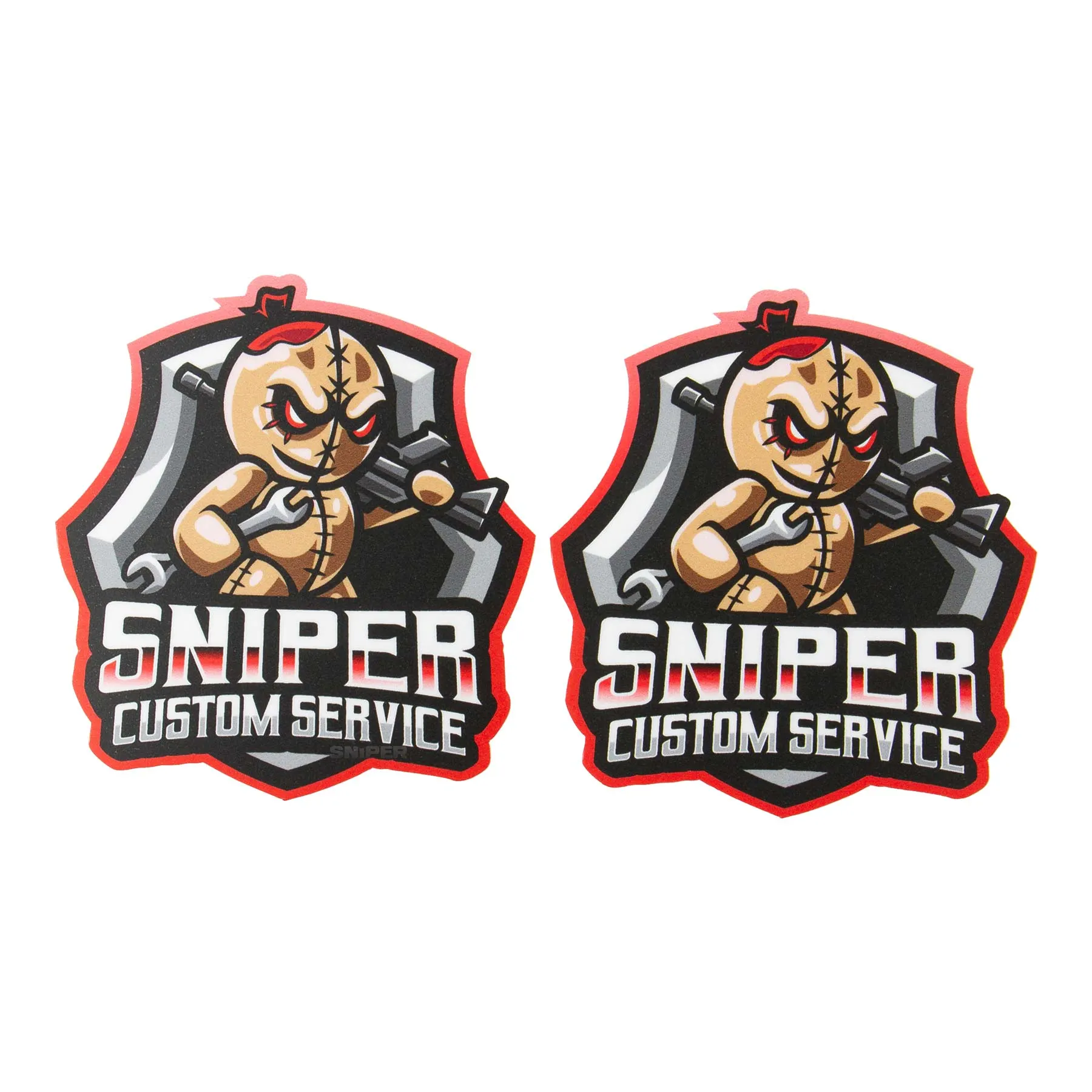 SNIPER-AS Custom Airsoft Aufkleber, 7,5cm 2er Pack