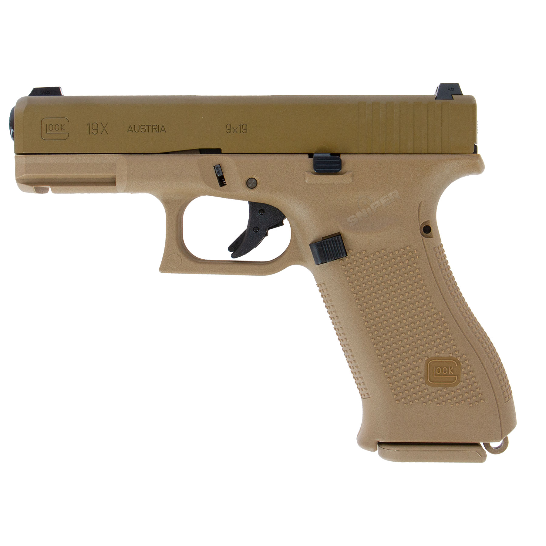 Glock 19X Tan GBB Softair Pistole