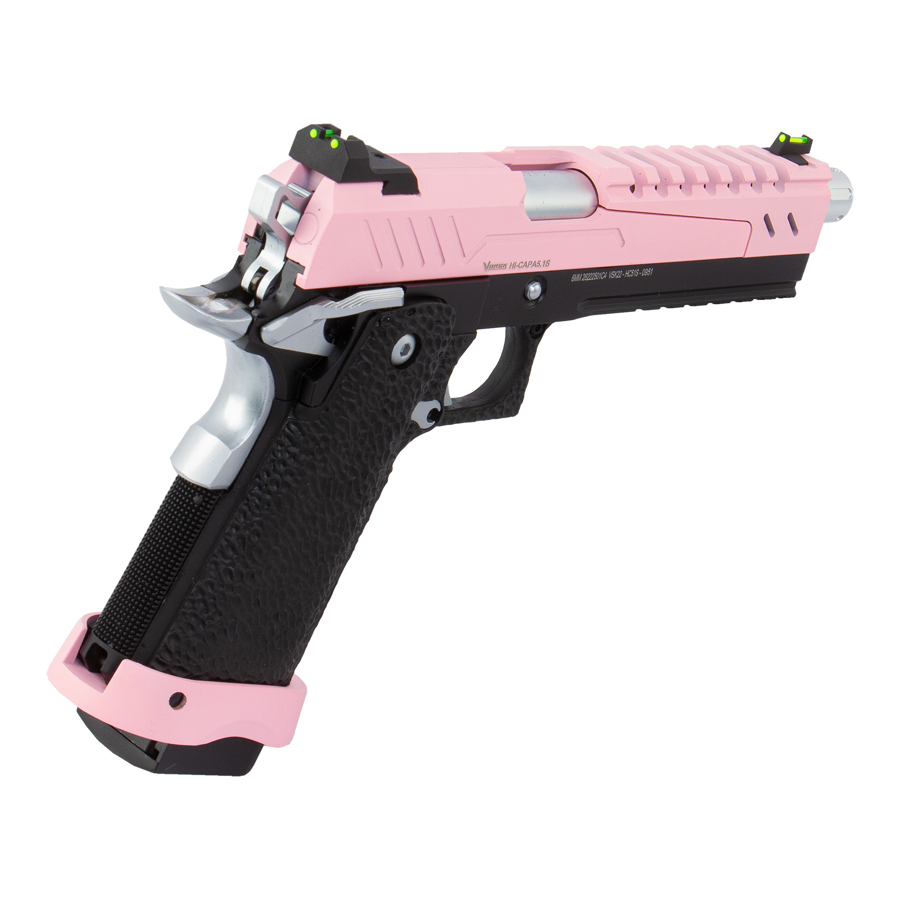 Vorsk Hi-Capa 5.1 Split Slide, Pink/Black, GBB