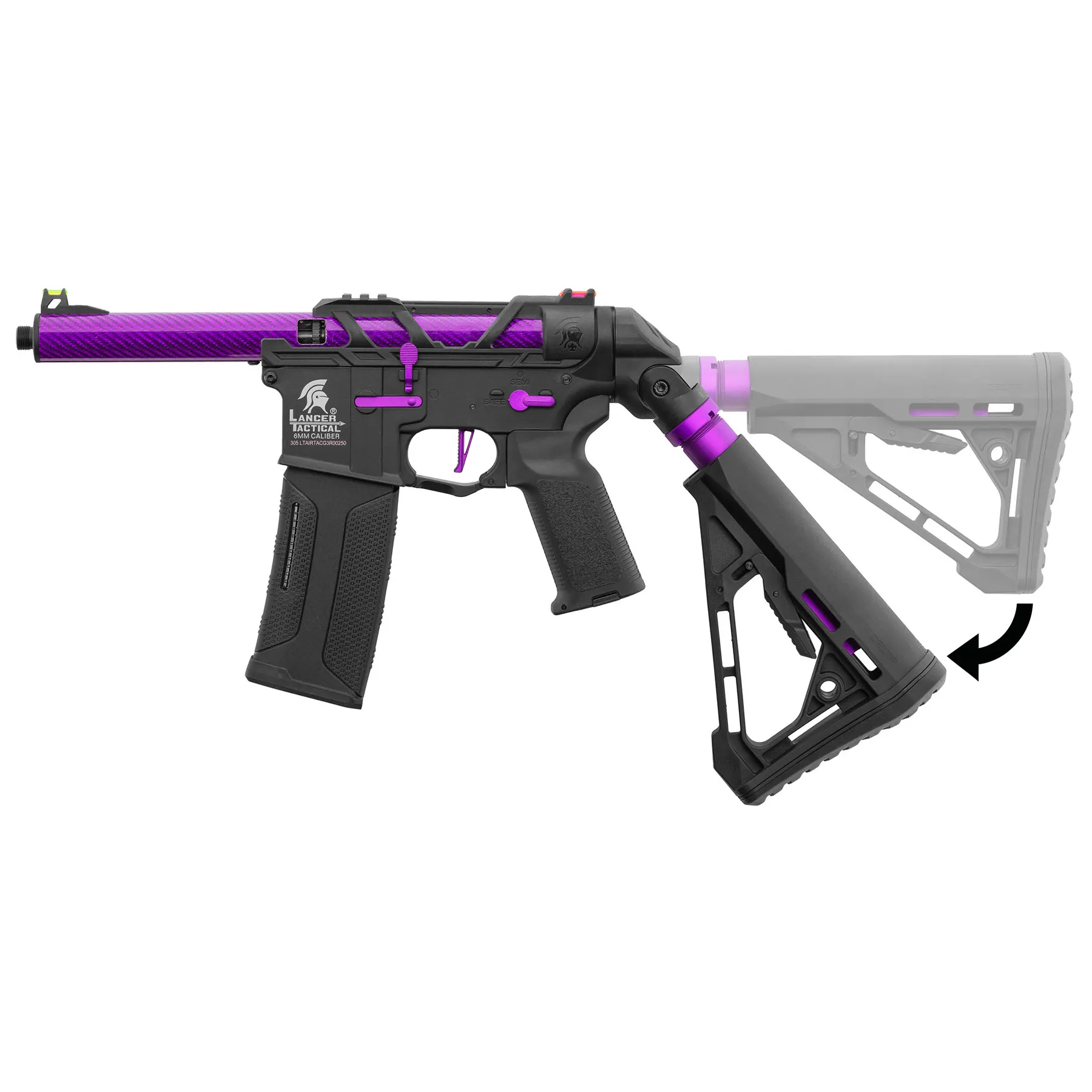 Lancer Tactical x AIRTAC M4 Speedsoft Gen3, Purple