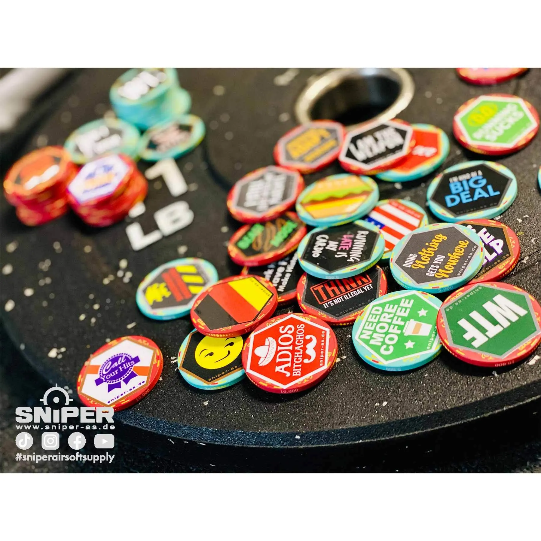 Aufkleber Set, Vinyl Hex Decals, catchphrases #1