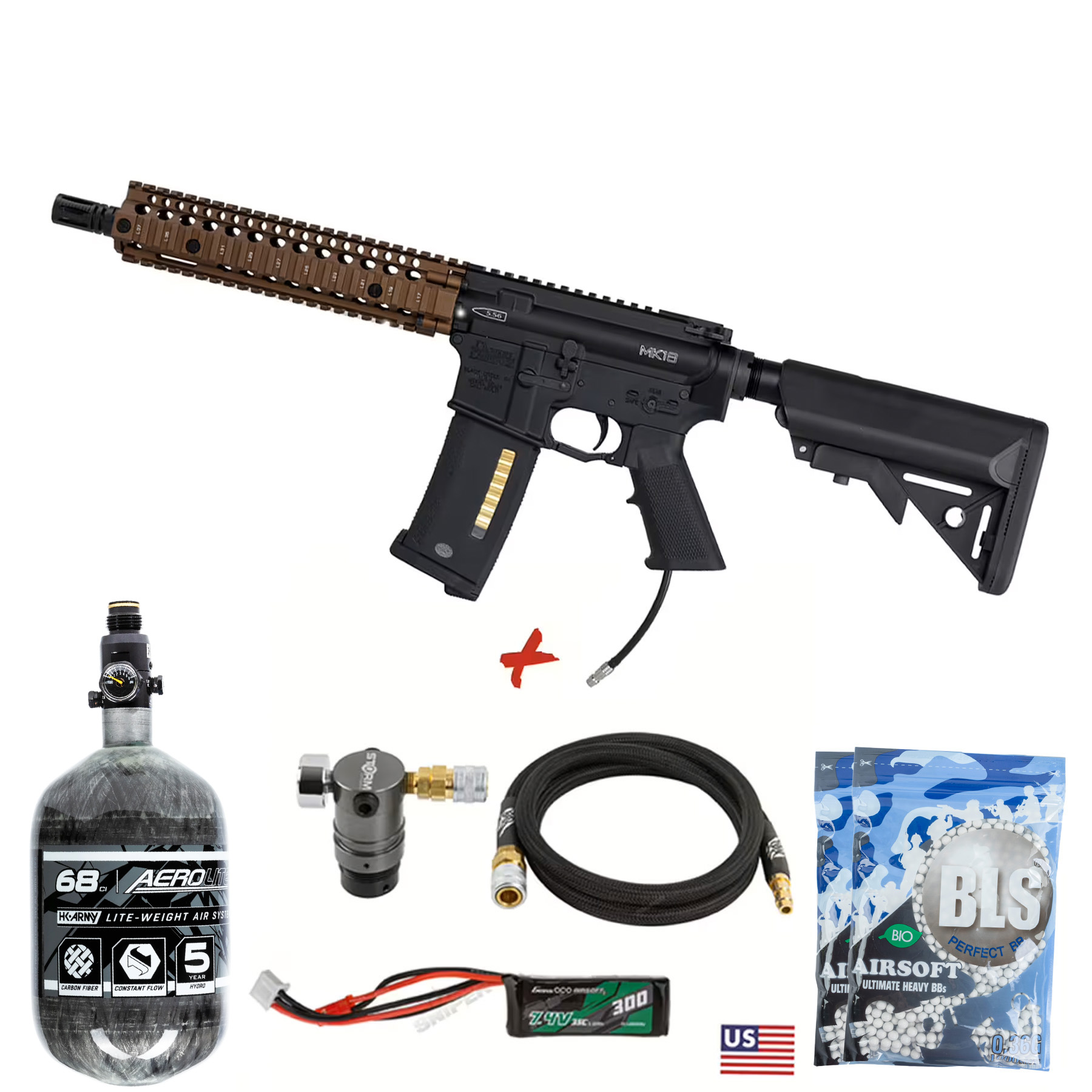 HPA Deal #3 - MTW EMG Daniel Defense Special Edition MK18 HPA, Dualtone