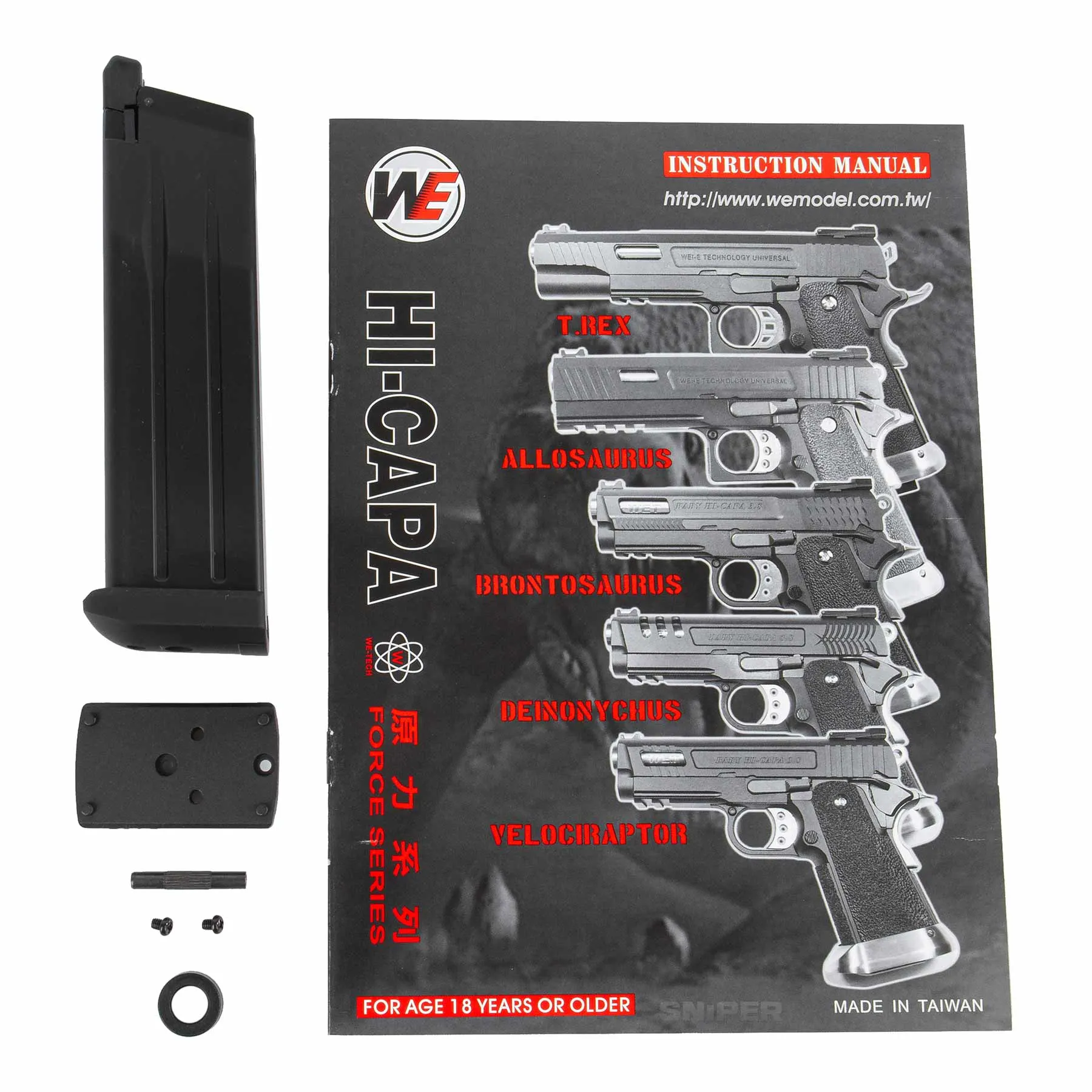 WE Hi-Capa 4.3 Force Full Metal Silver GBB Softair